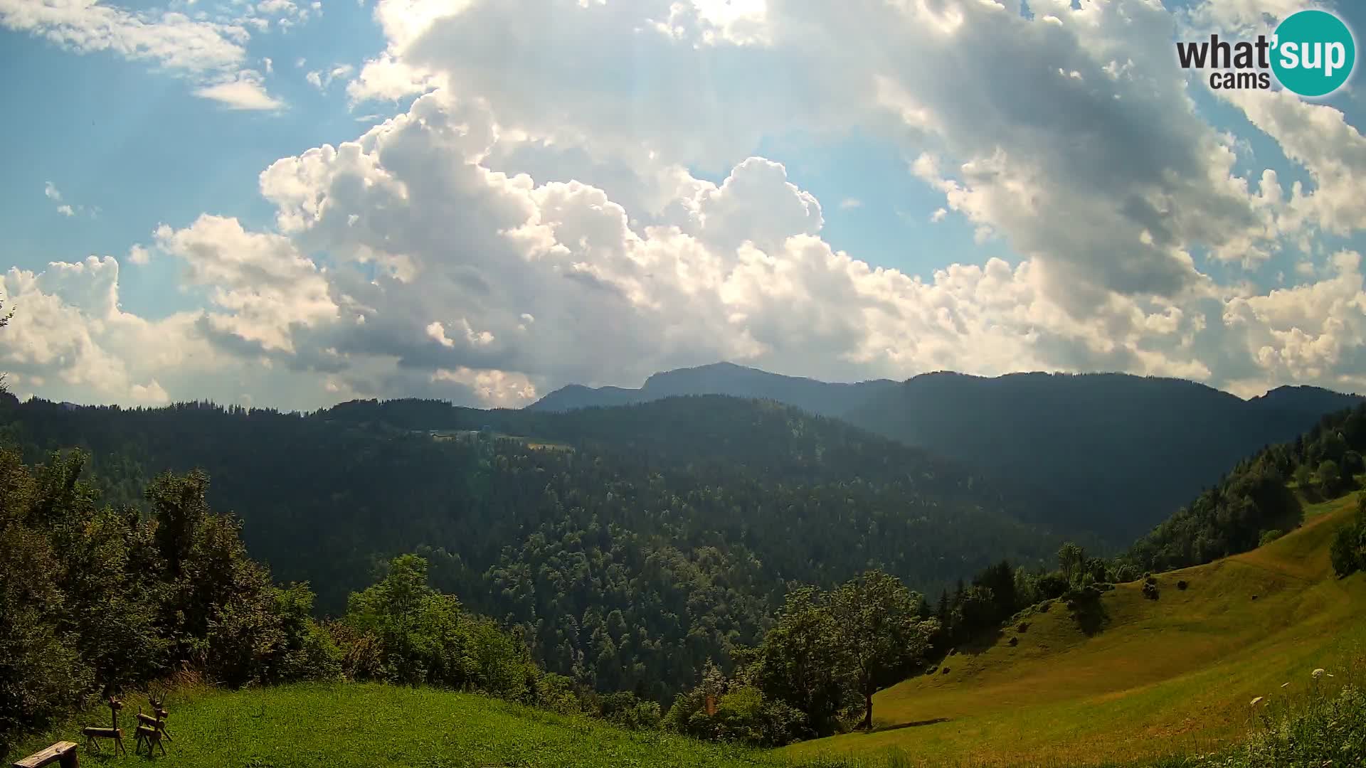 Webcam Brunarica Dražgoše – Vista live sul Ratitovec (1666 m)