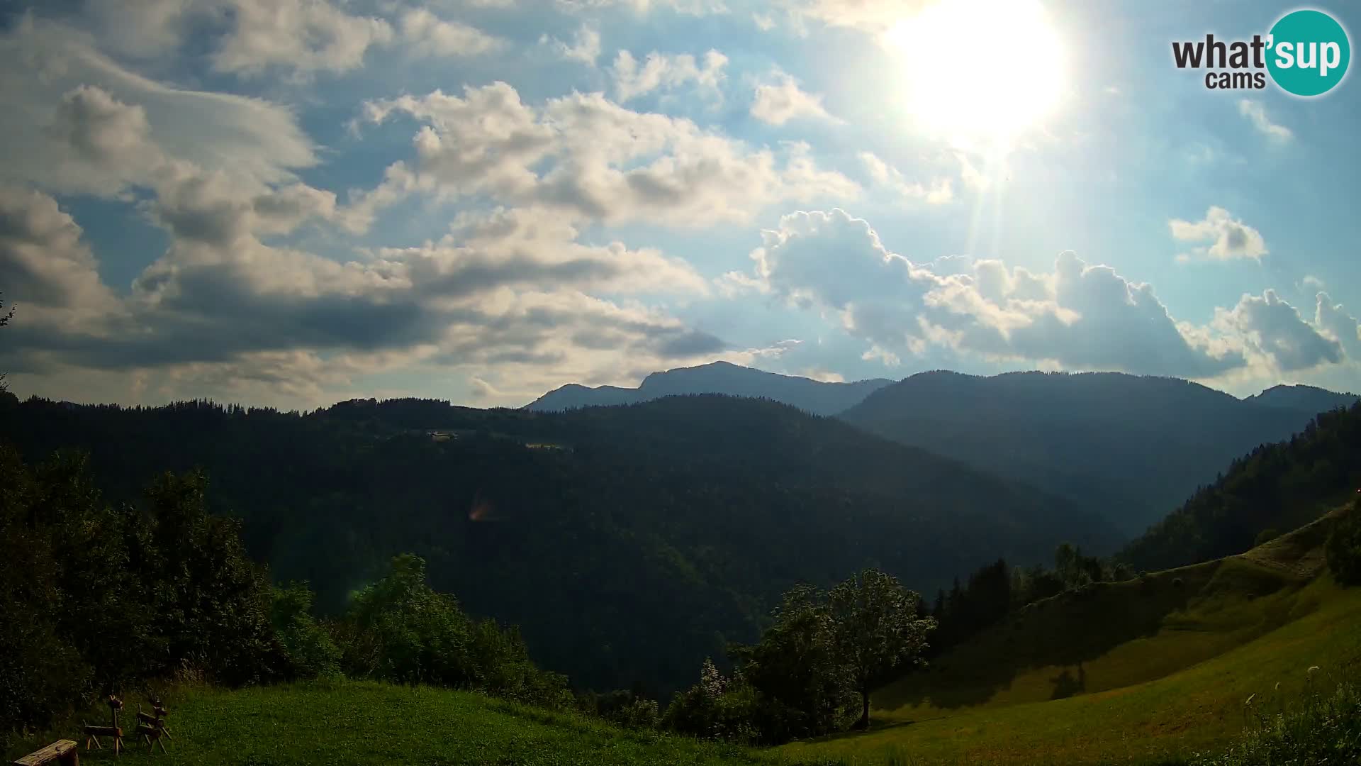 Webcam Brunarica Dražgoše – Liveblick auf Ratitovec (1666 m)