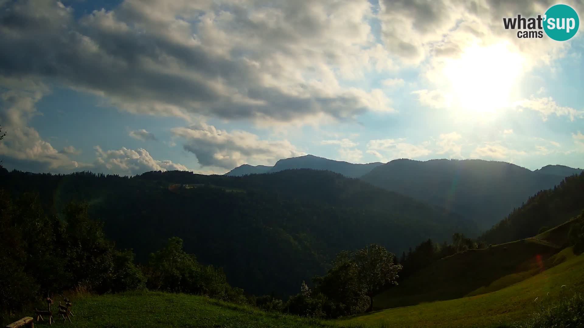 Webcam Brunarica Dražgoše – Liveblick auf Ratitovec (1666 m)