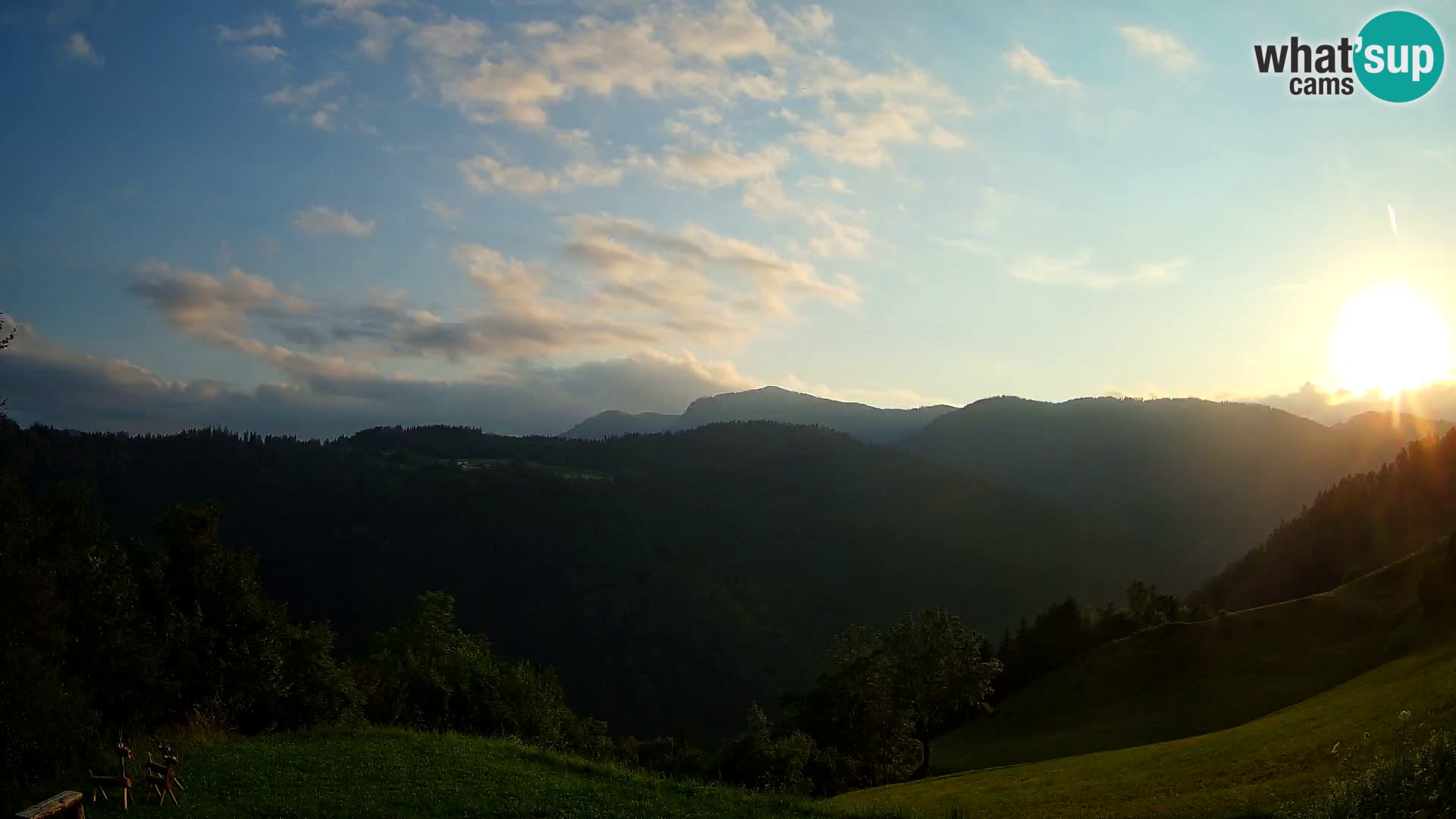 Webcam Brunarica Dražgoše – Liveblick auf Ratitovec (1666 m)