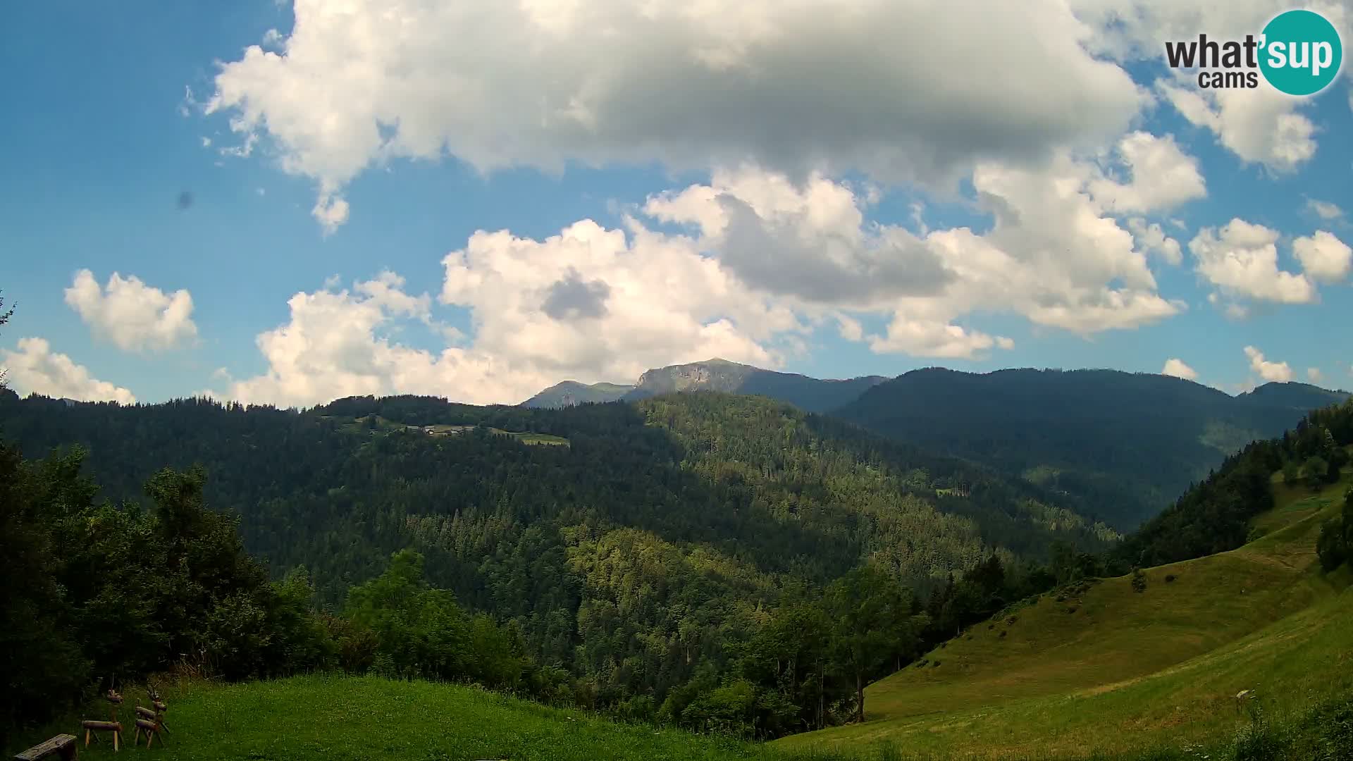 Web kamera Brunarica Dražgoše – Pogled uživo na Ratitovec (1666 m)