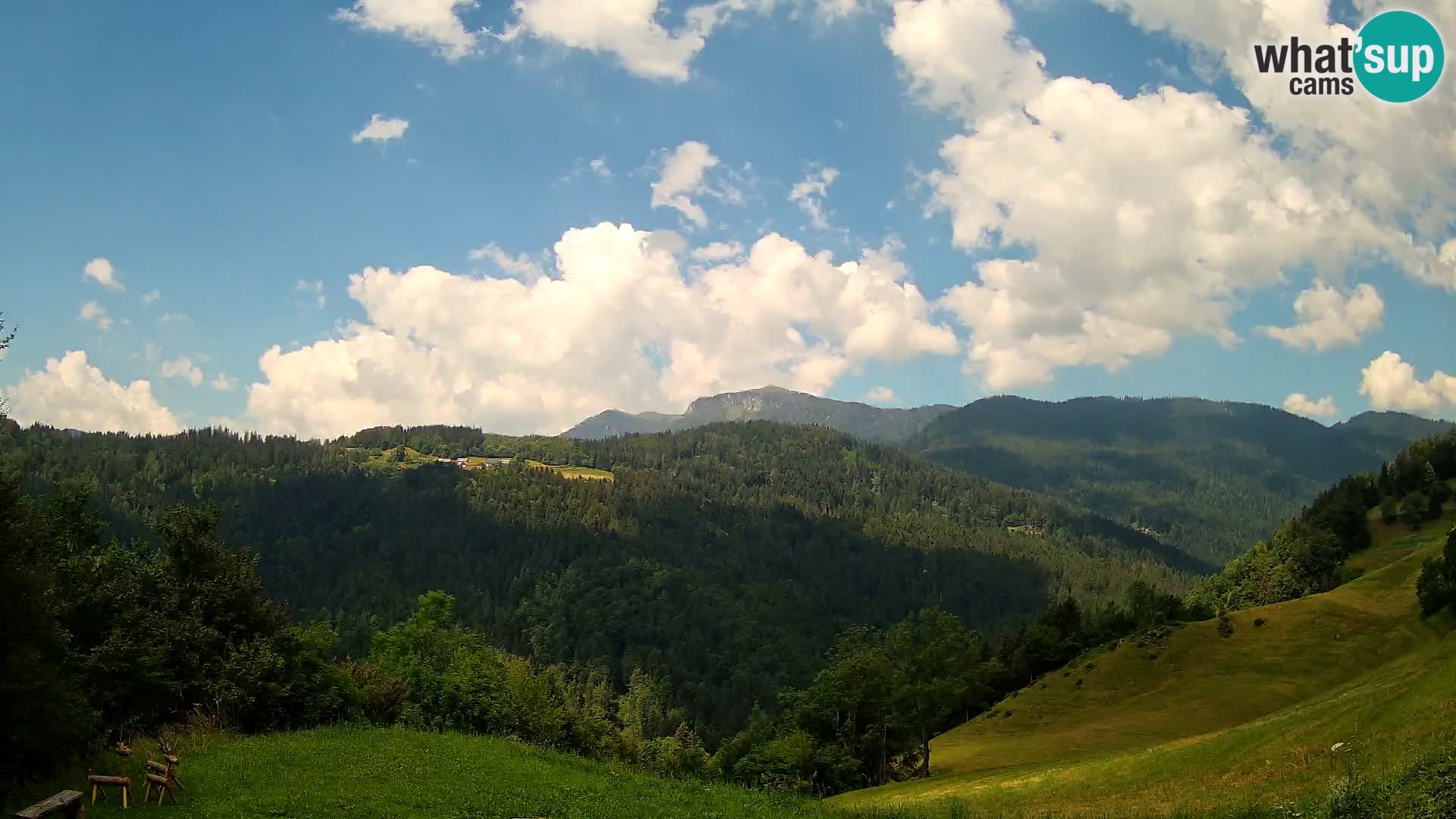 Webcam Brunarica Dražgoše – Liveblick auf Ratitovec (1666 m)