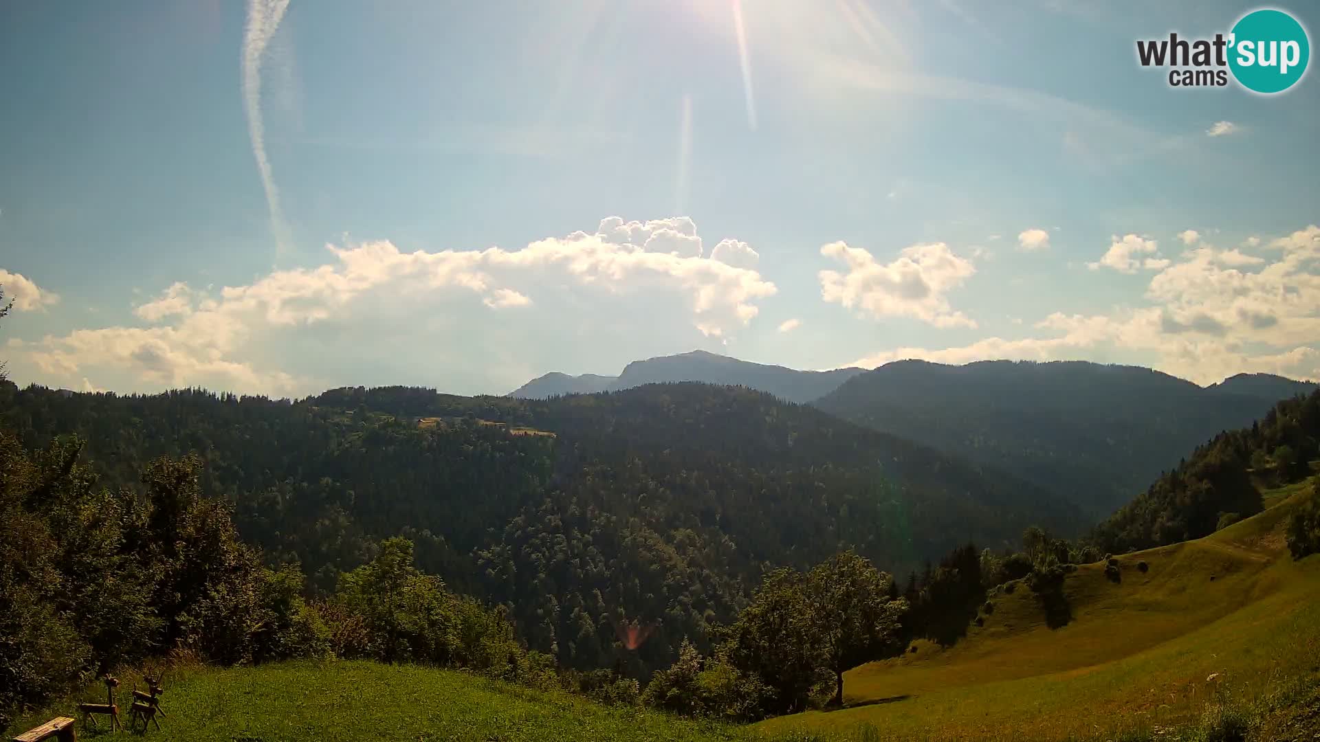 Web kamera Brunarica Dražgoše – Pogled uživo na Ratitovec (1666 m)