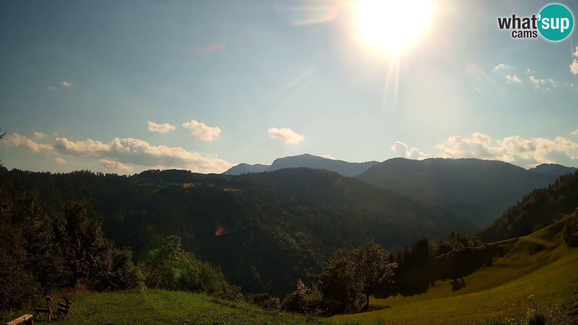 Webcam Brunarica Dražgoše – Liveblick auf Ratitovec (1666 m)