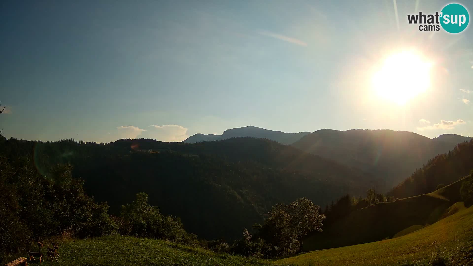 Webcam Brunarica Dražgoše – Live View of Ratitovec (1666 m)