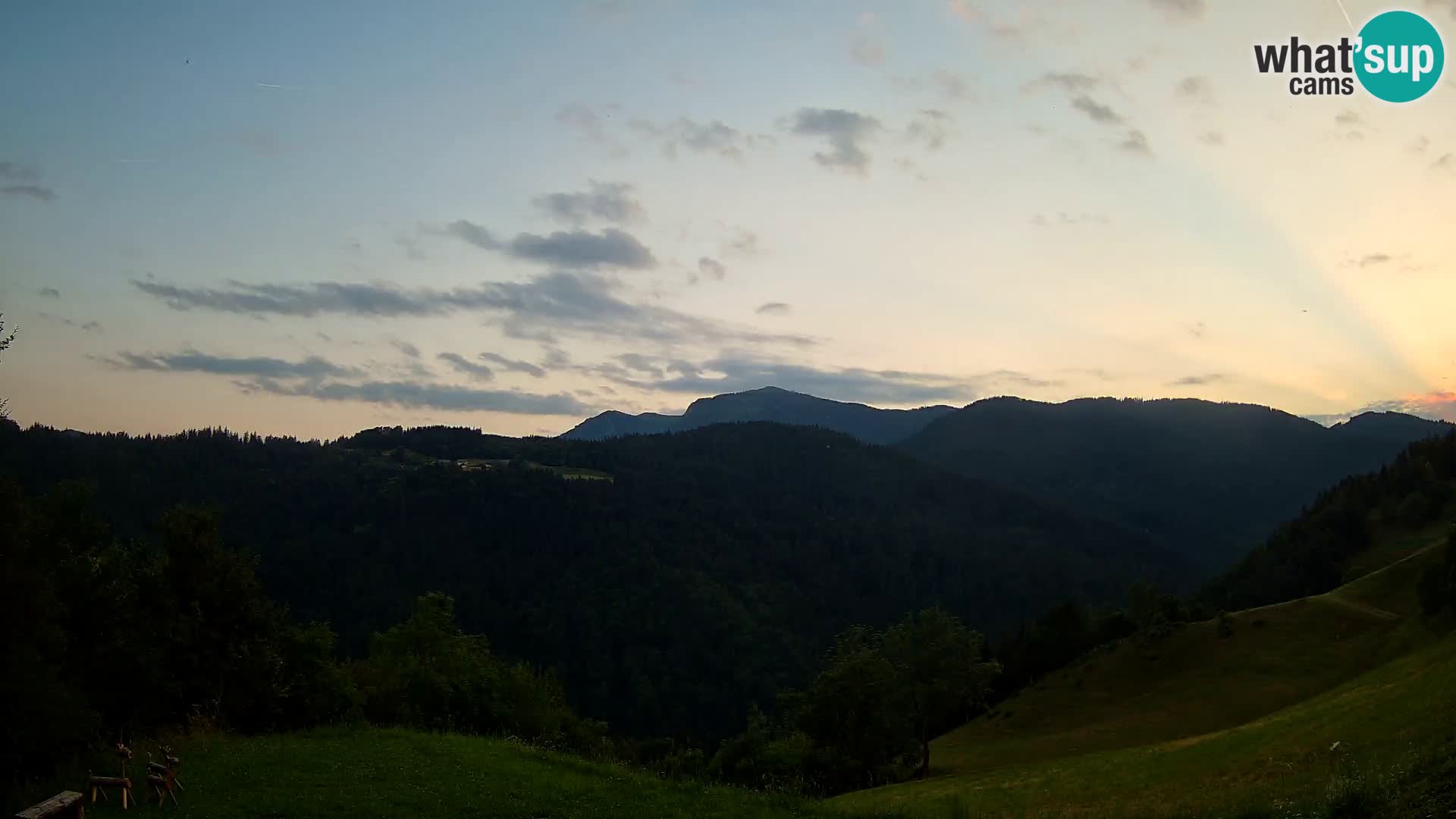 Webcam Brunarica Dražgoše – Live View of Ratitovec (1666 m)