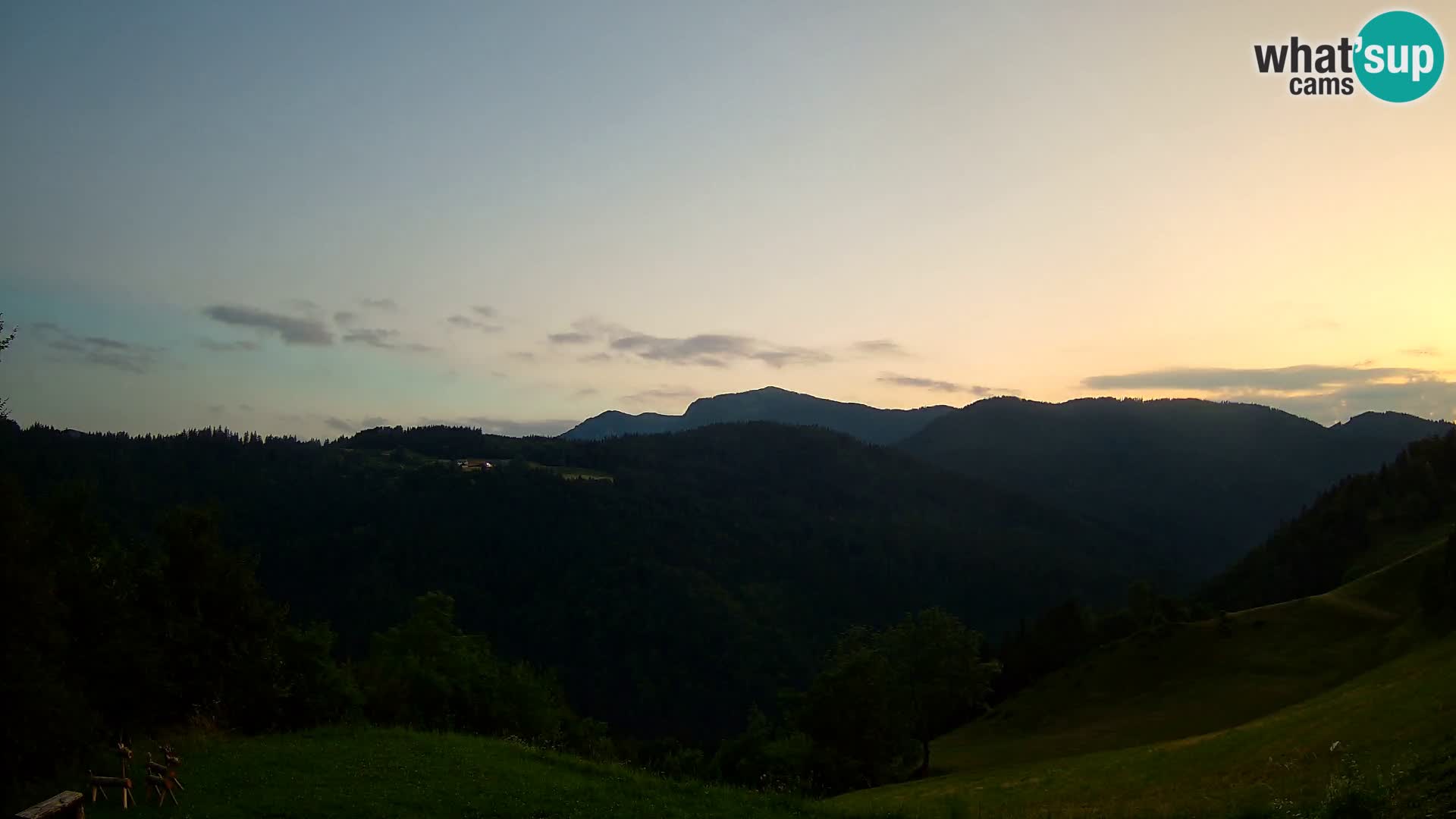 Webcam Brunarica Dražgoše – Liveblick auf Ratitovec (1666 m)