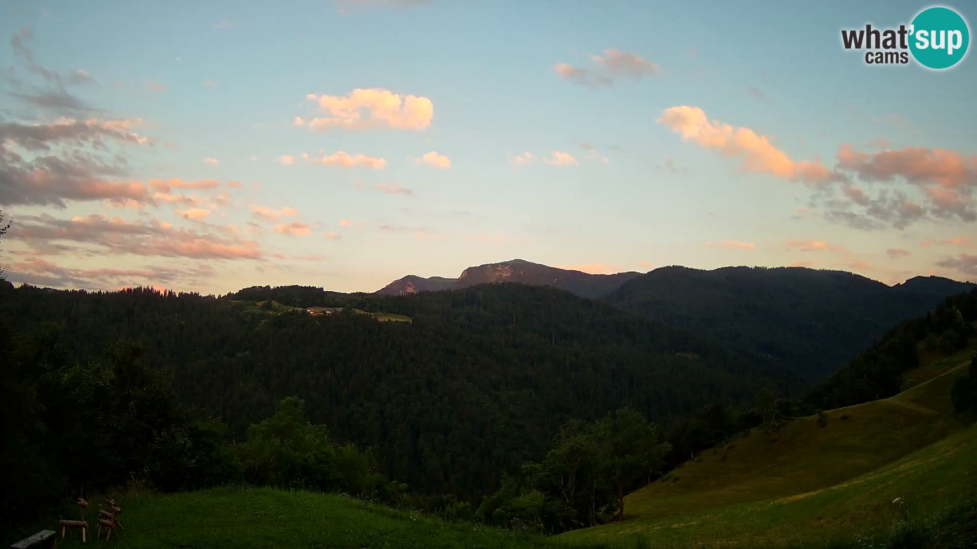 Webcam Brunarica Dražgoše – Live View of Ratitovec (1666 m)
