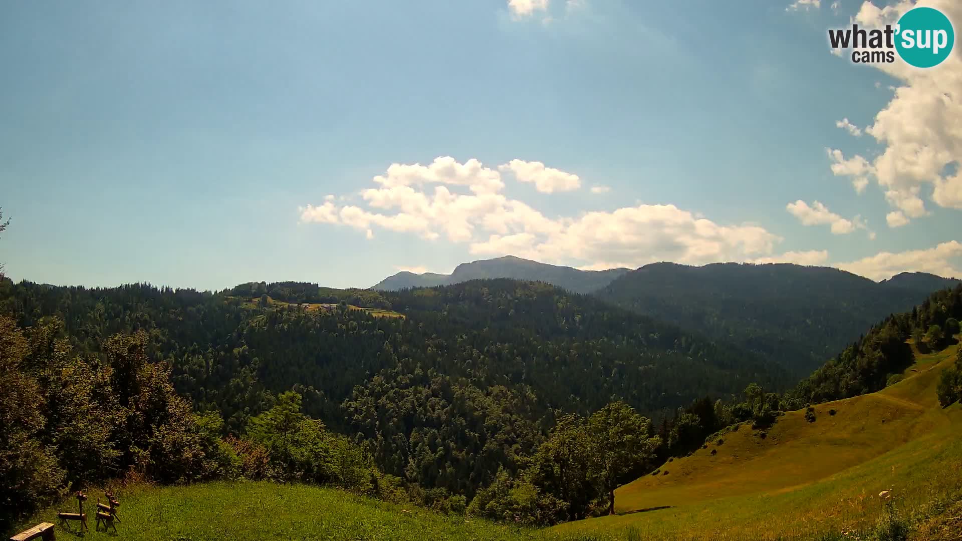 Webcam Brunarica Dražgoše – Live View of Ratitovec (1666 m)