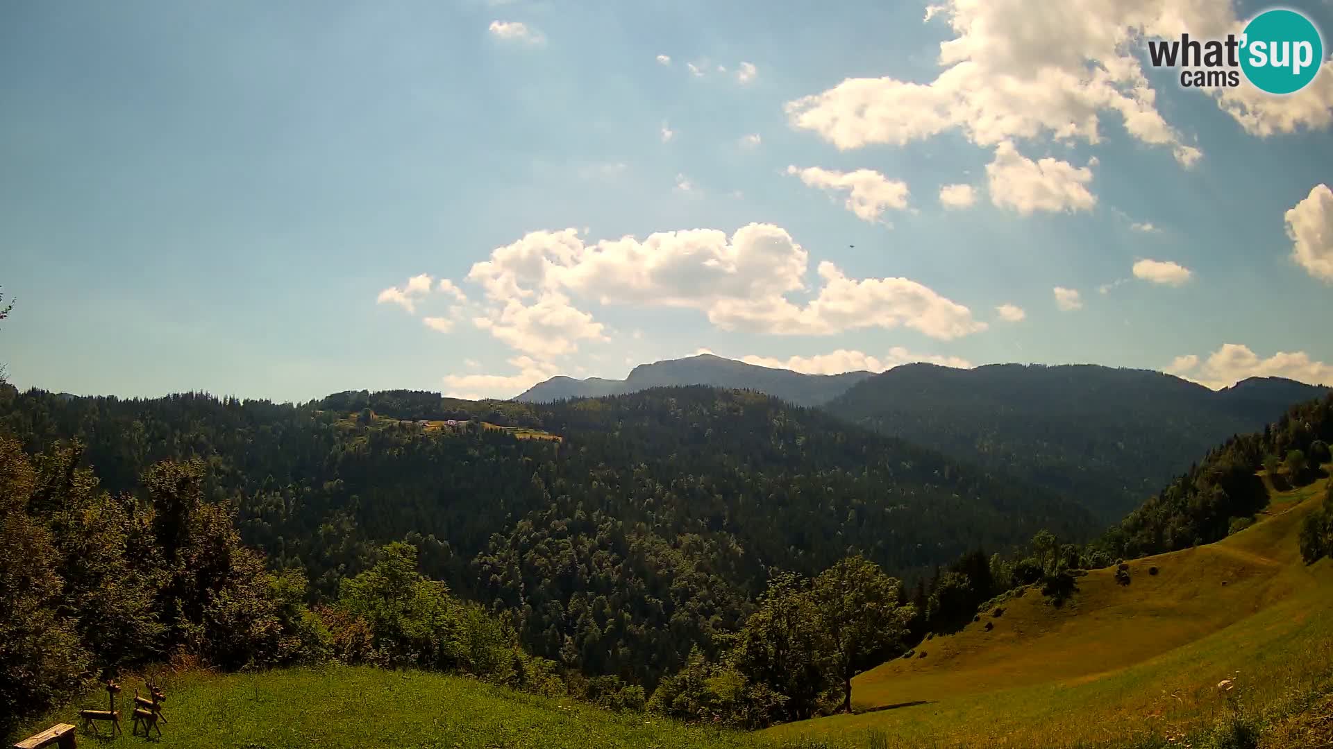 Webcam Brunarica Dražgoše – Liveblick auf Ratitovec (1666 m)