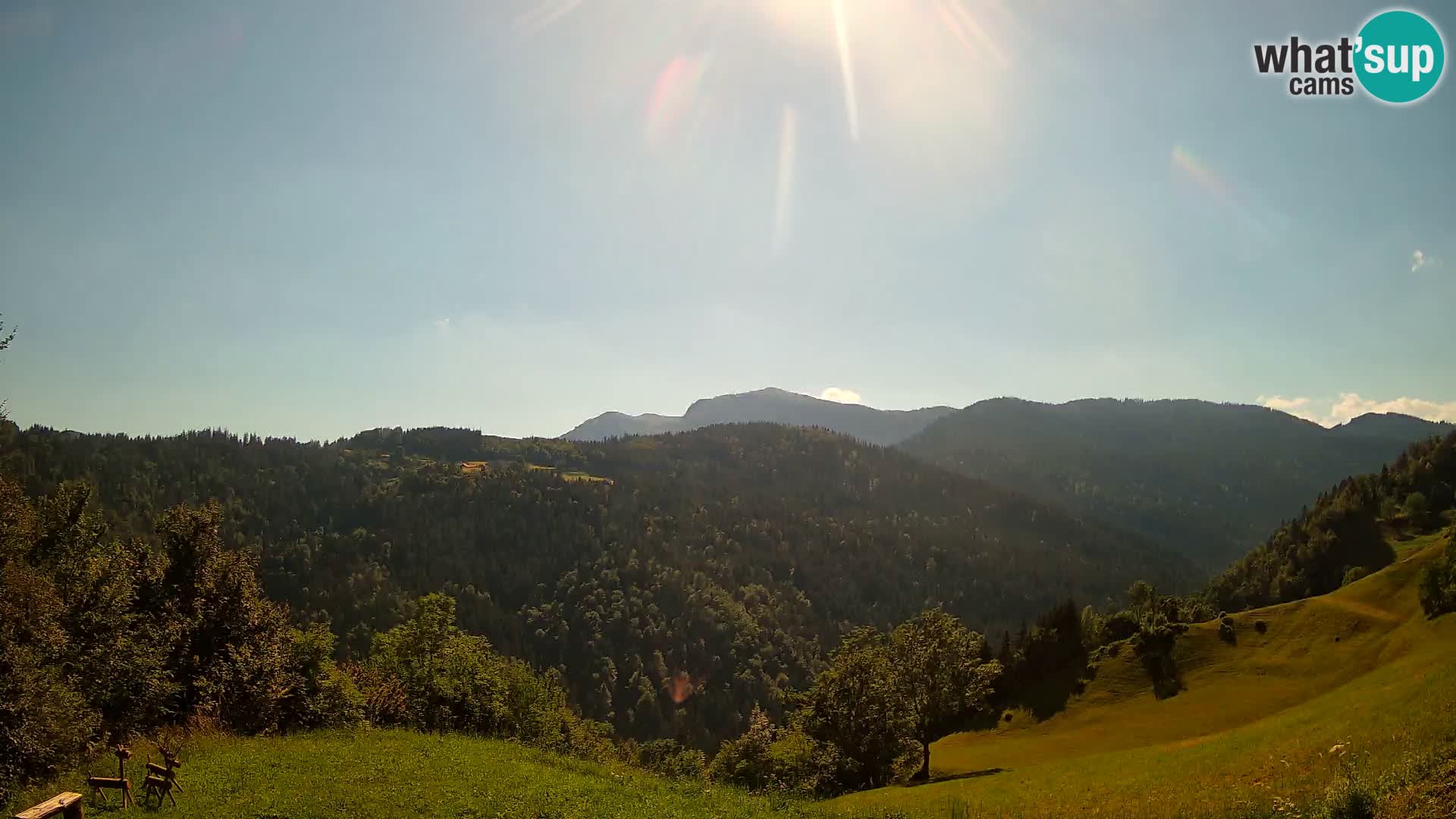 Webcam Brunarica Dražgoše – Live View of Ratitovec (1666 m)