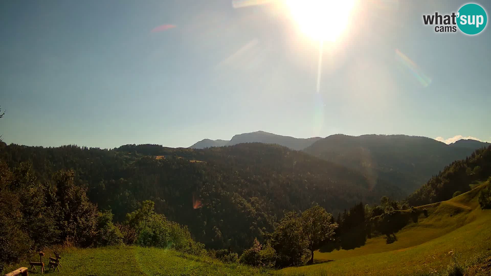 Webcam Brunarica Dražgoše – Liveblick auf Ratitovec (1666 m)