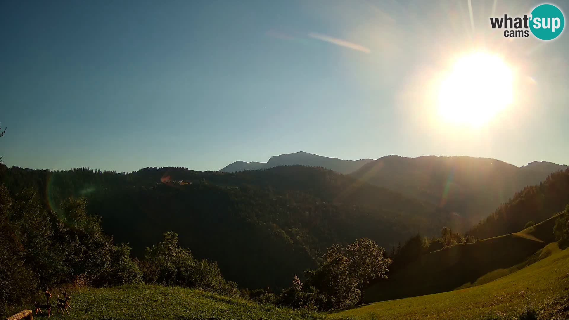 Webcam Brunarica Dražgoše – Live View of Ratitovec (1666 m)