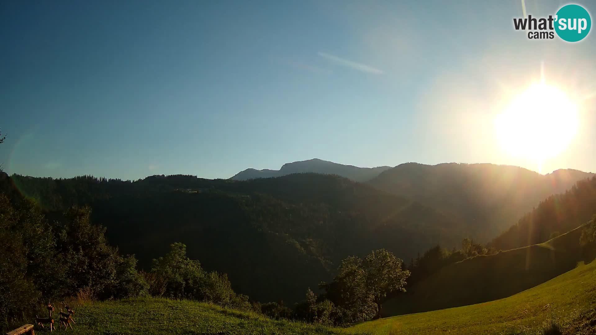 Webcam Brunarica Dražgoše – Live View of Ratitovec (1666 m)