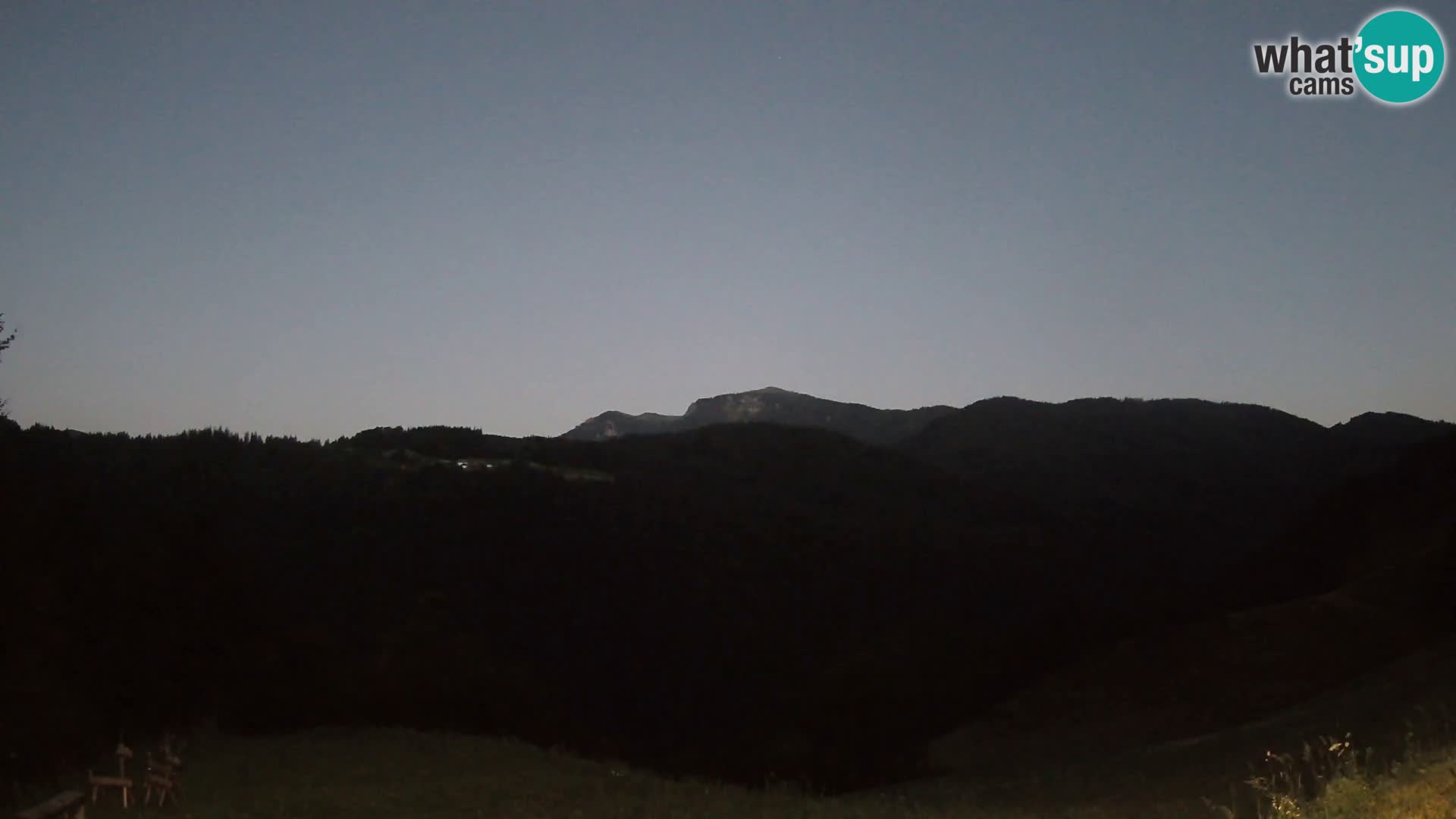 Webcam Brunarica Dražgoše – Vista live sul Ratitovec (1666 m)