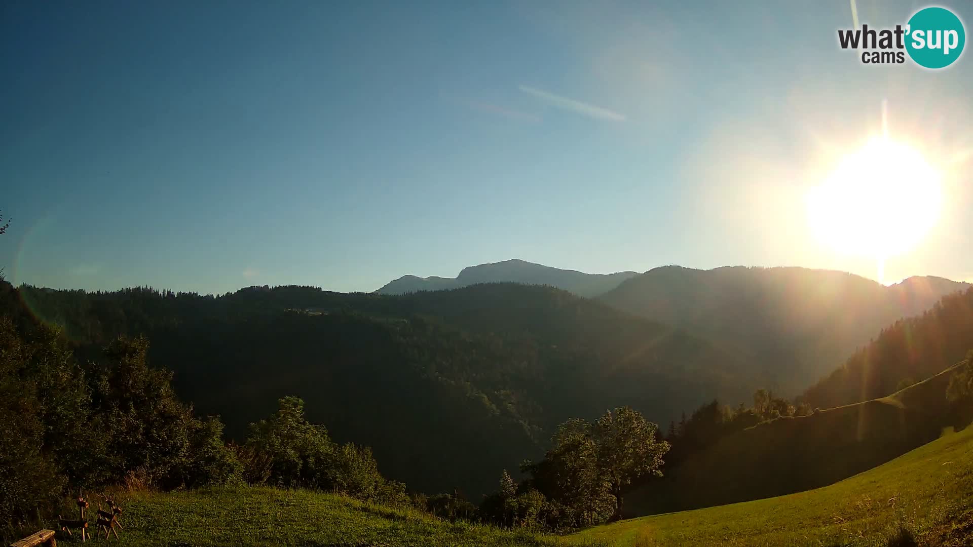 Webcam Brunarica Dražgoše – Live View of Ratitovec (1666 m)