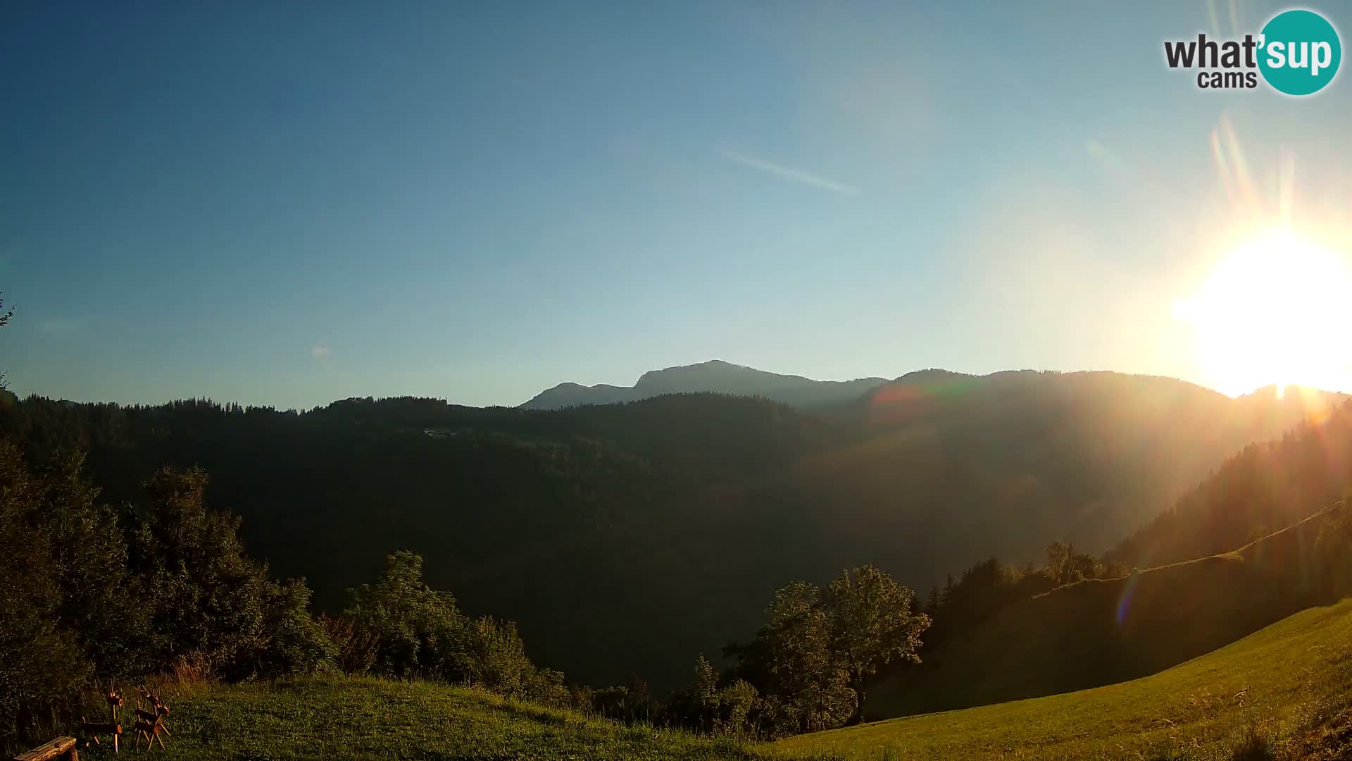 Web kamera Brunarica Dražgoše – Pogled uživo na Ratitovec (1666 m)