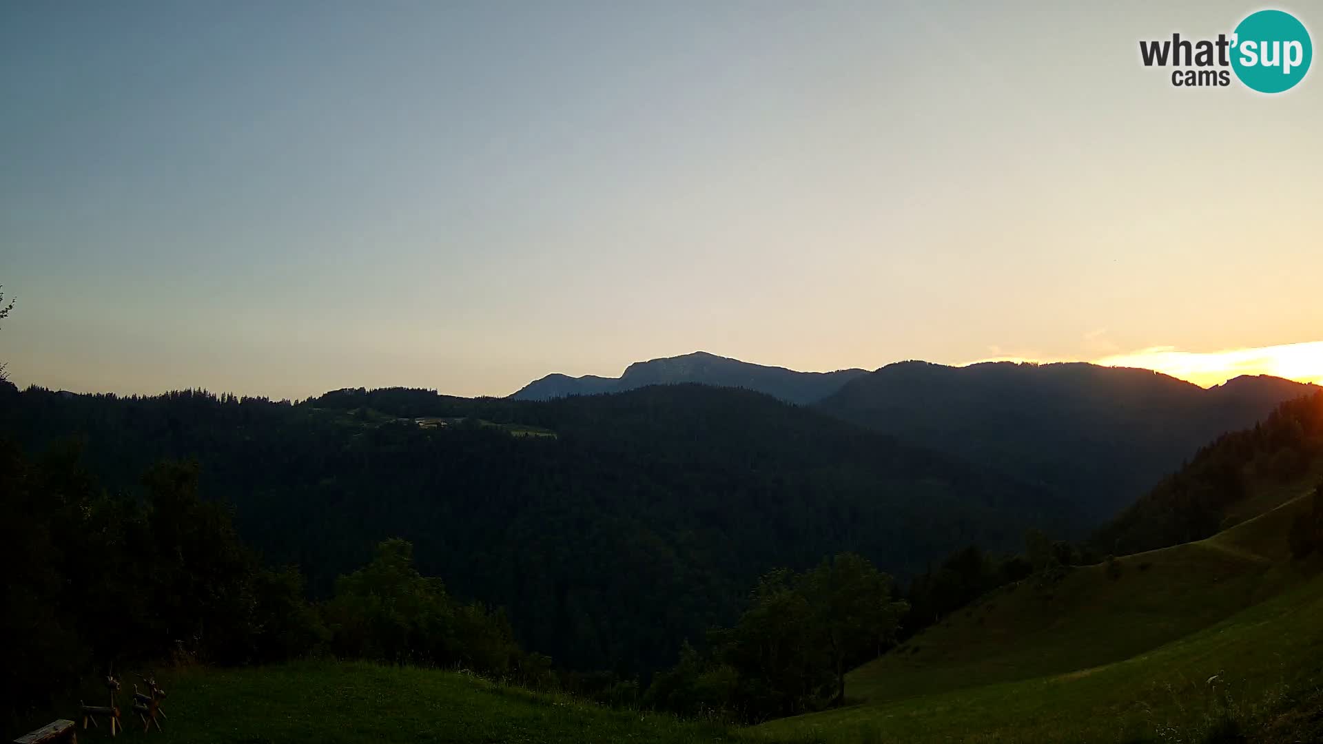 Webcam Brunarica Dražgoše – Live View of Ratitovec (1666 m)