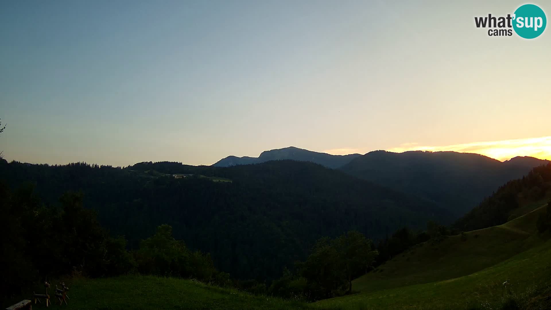 Webcam Brunarica Dražgoše – Live View of Ratitovec (1666 m)