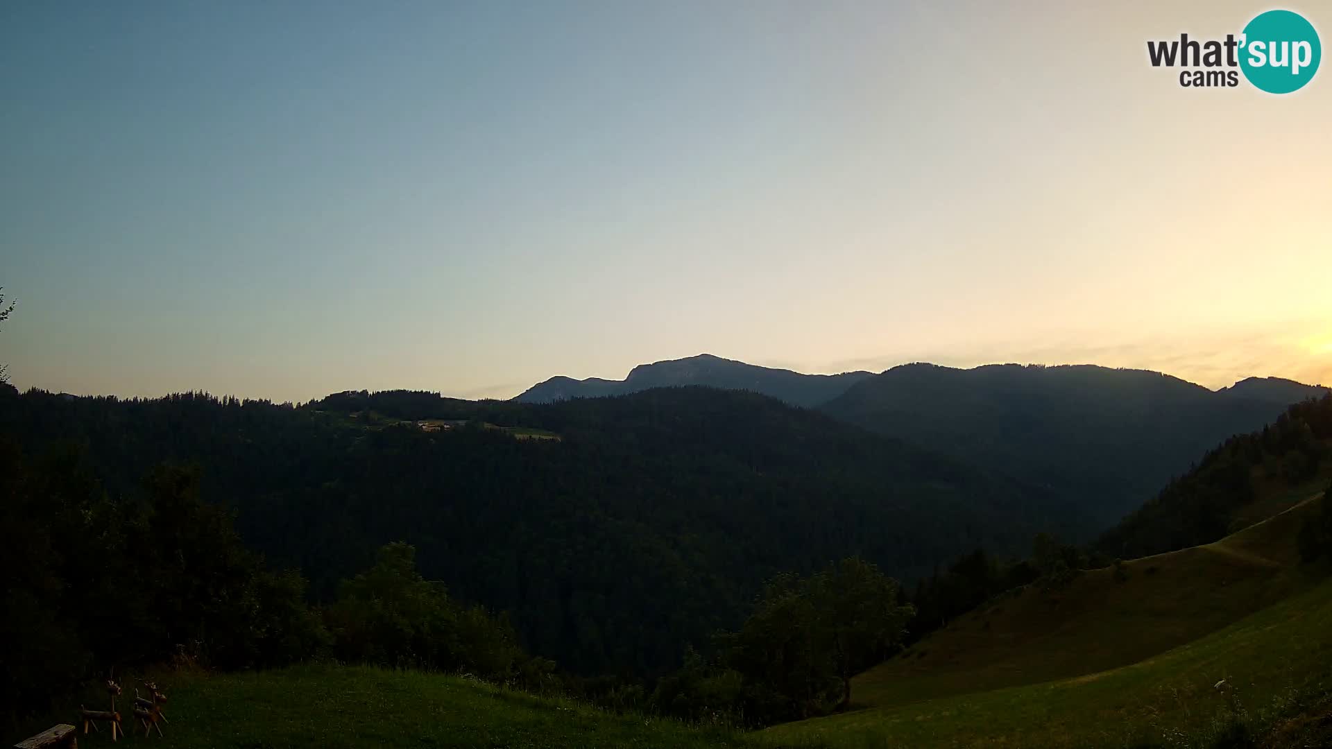 Webcam Brunarica Dražgoše – Live View of Ratitovec (1666 m)