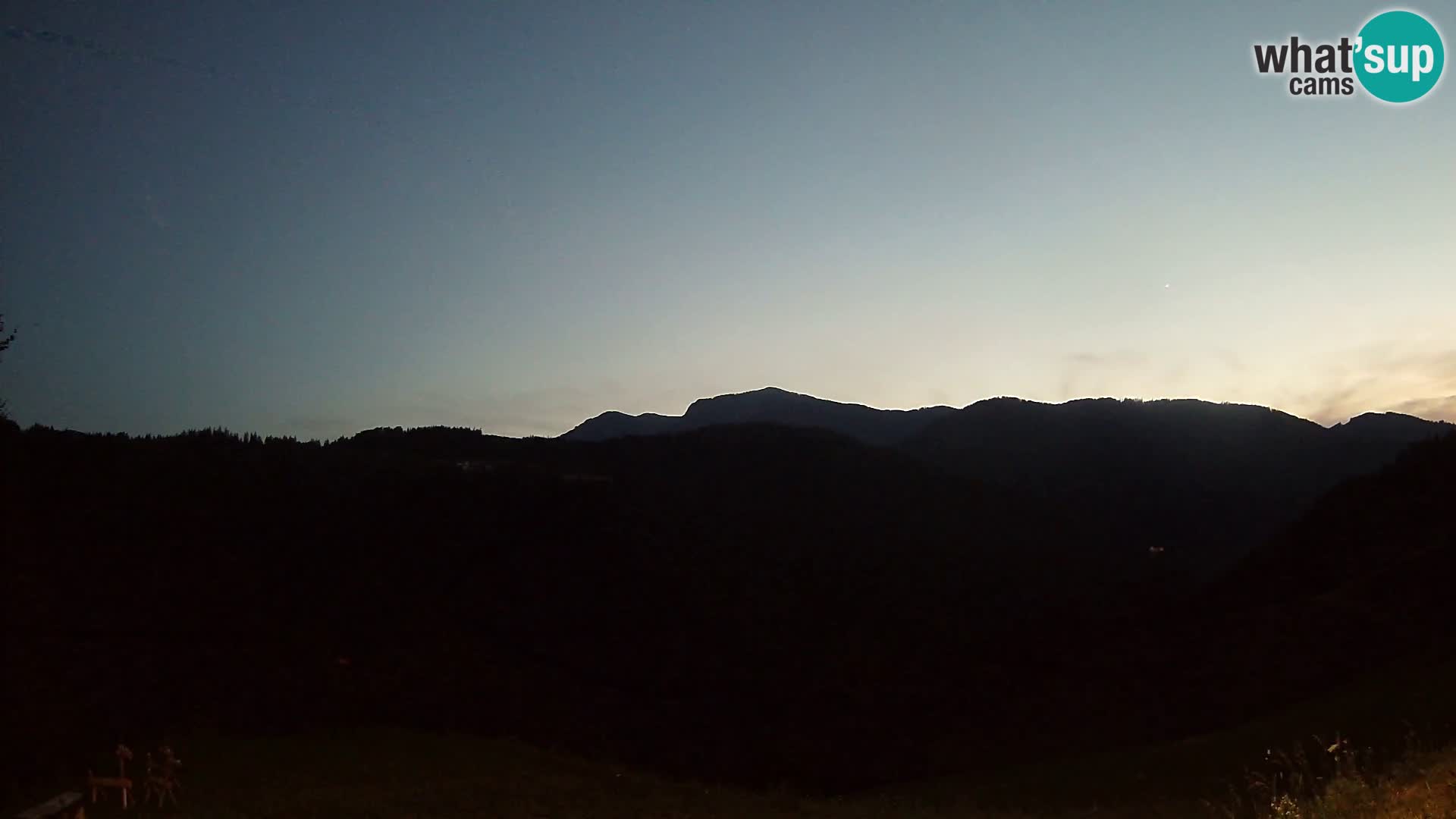 Webcam Brunarica Dražgoše – Vista live sul Ratitovec (1666 m)
