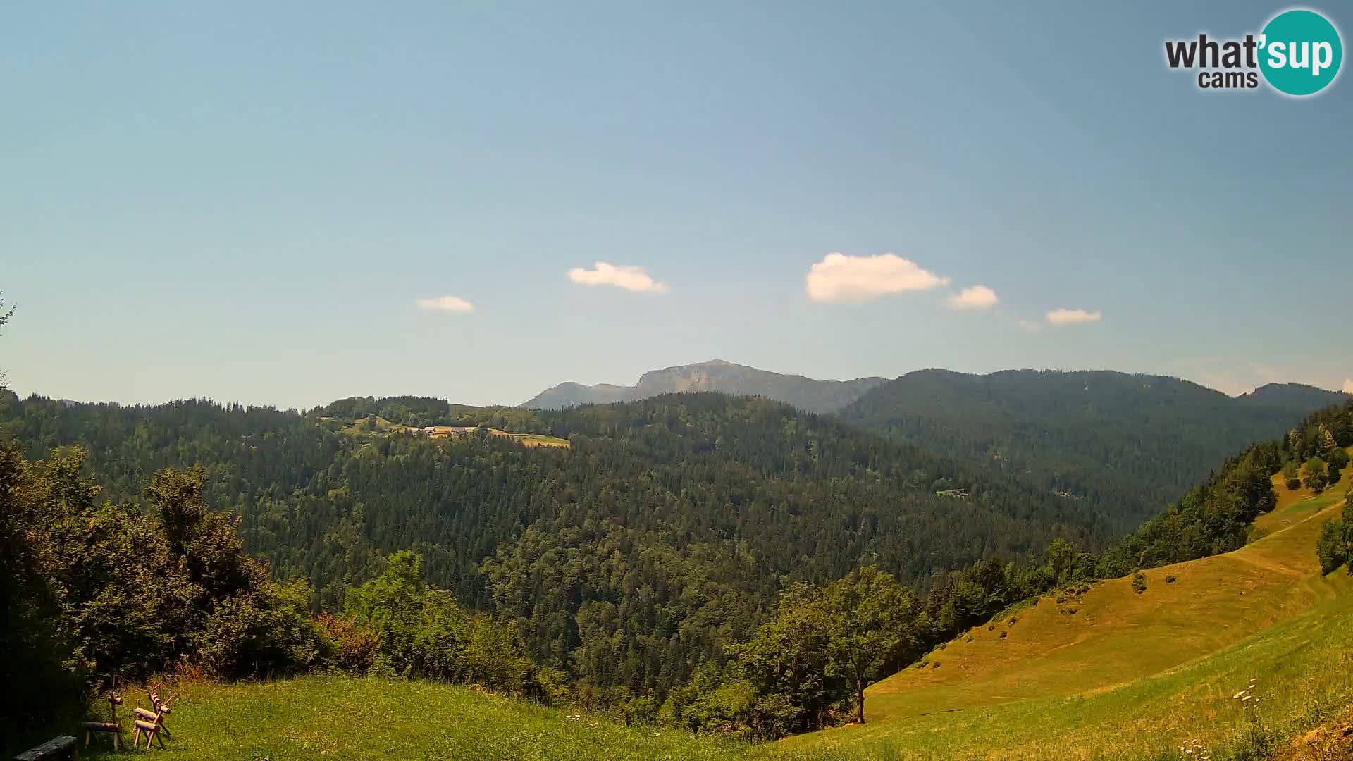 Webcam Brunarica Dražgoše – Liveblick auf Ratitovec (1666 m)