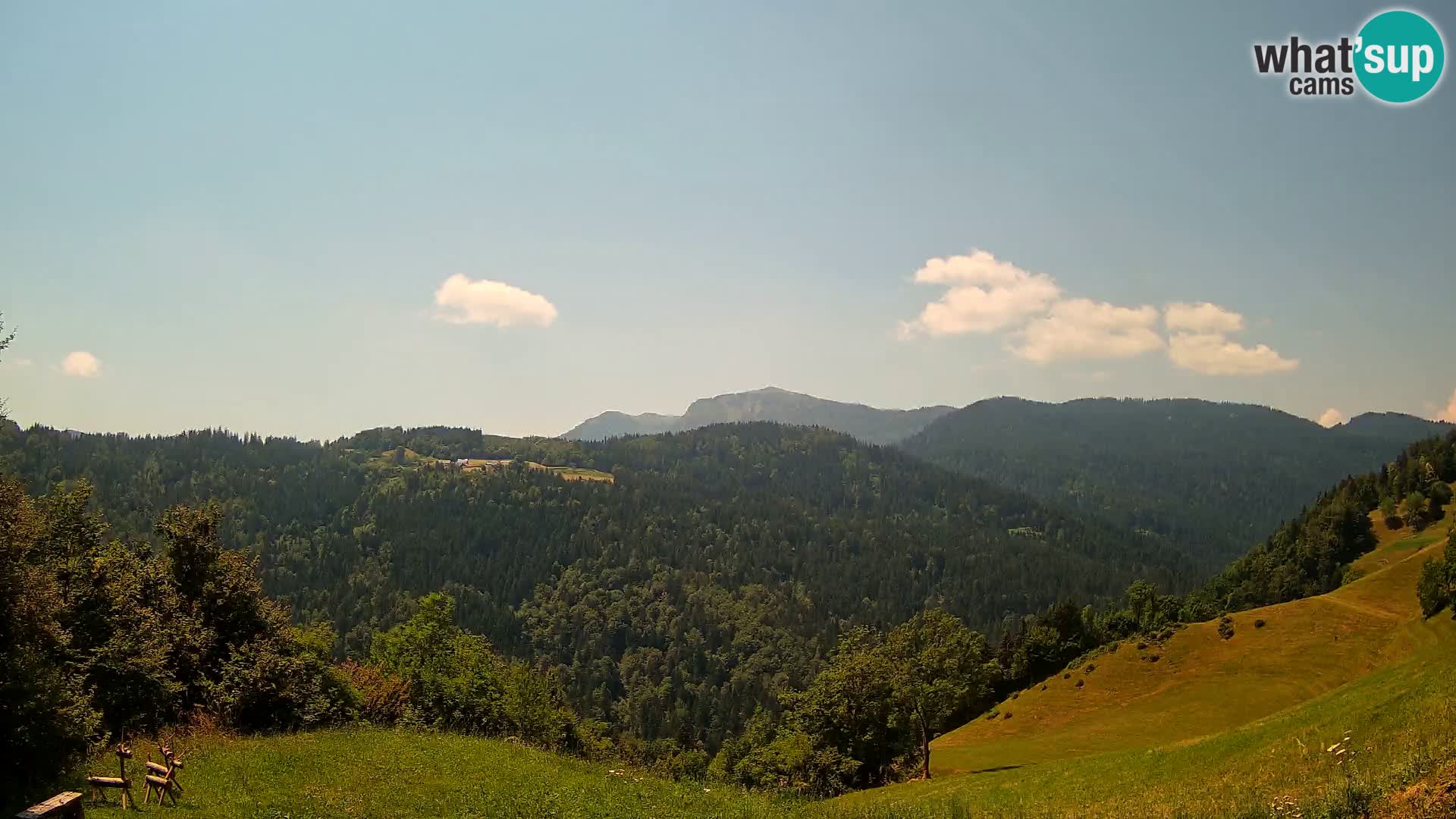 Webcam Brunarica Dražgoše – Liveblick auf Ratitovec (1666 m)