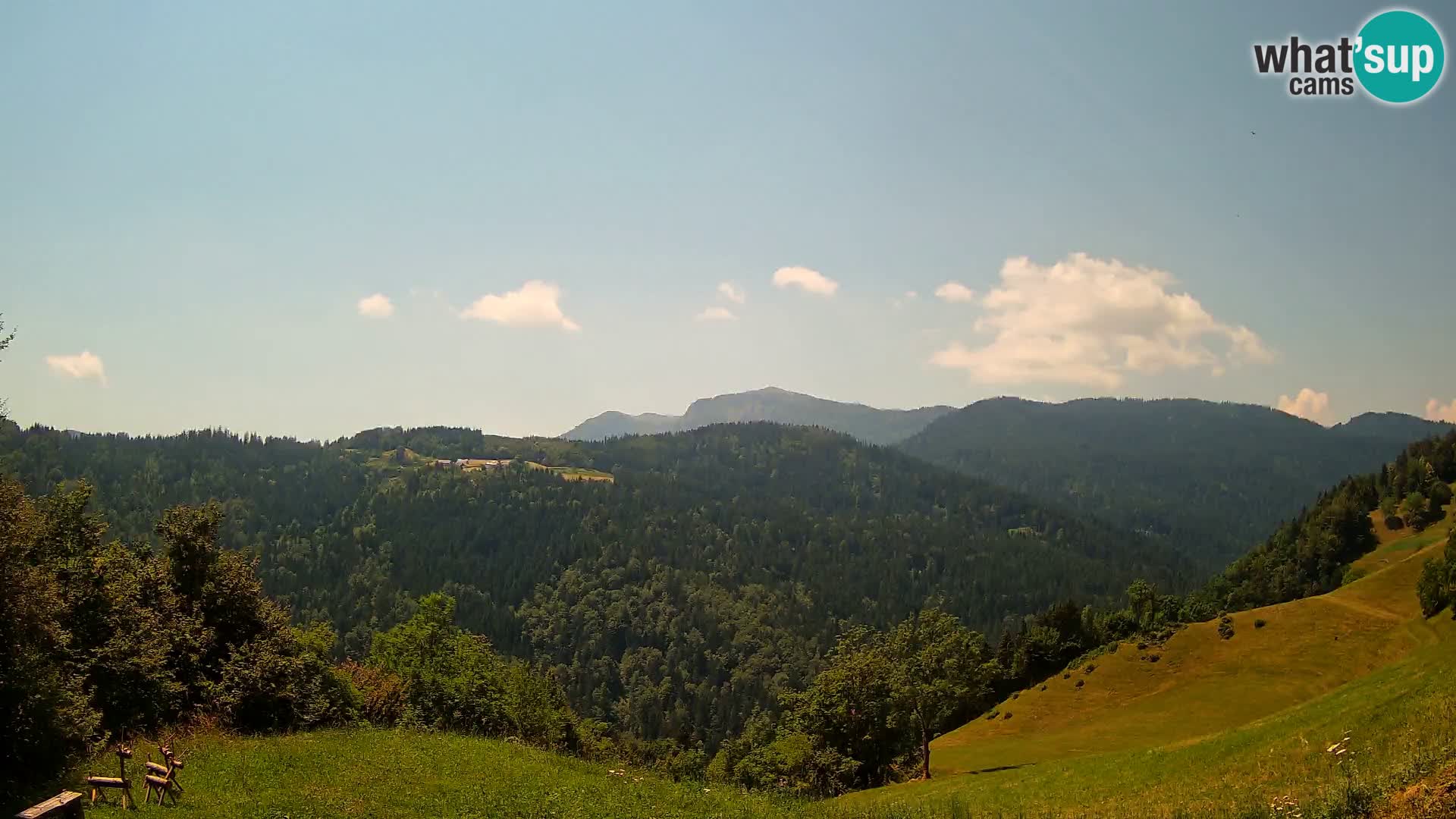 Webcam Brunarica Dražgoše – Liveblick auf Ratitovec (1666 m)