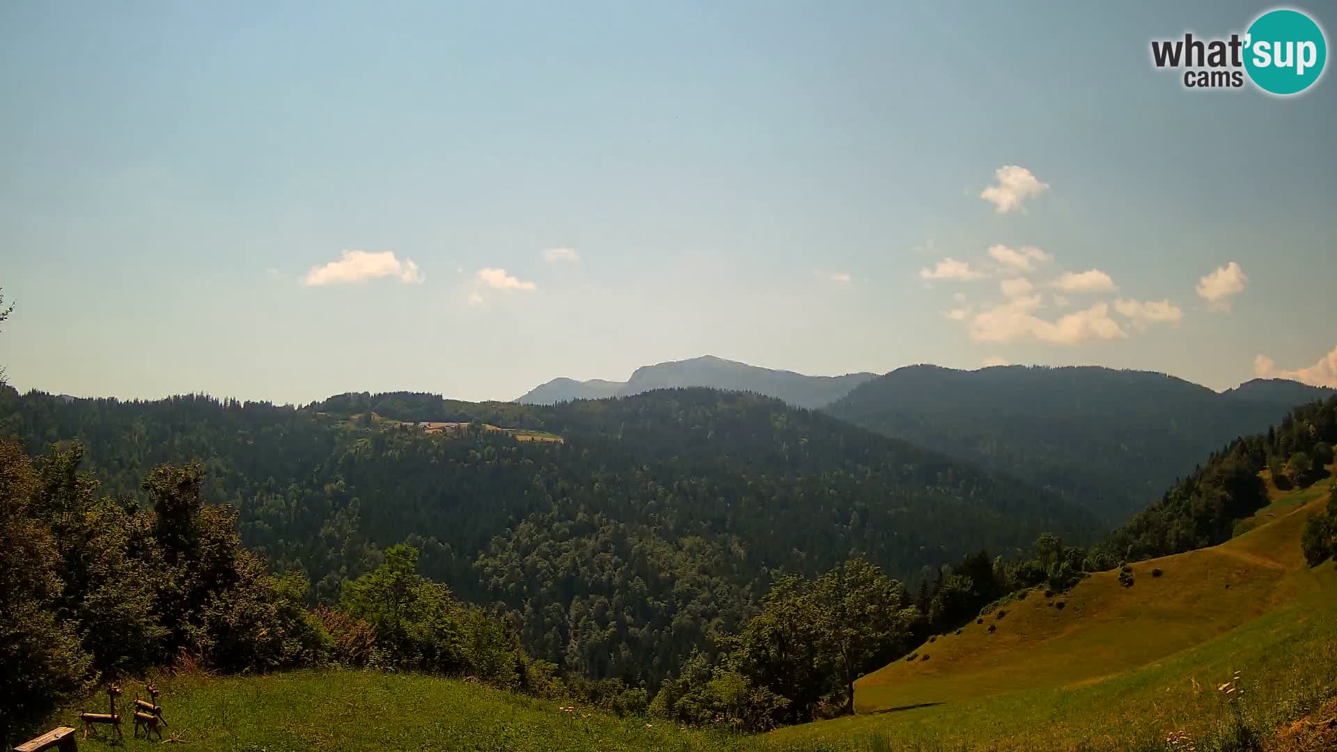 Webcam Brunarica Dražgoše – Liveblick auf Ratitovec (1666 m)