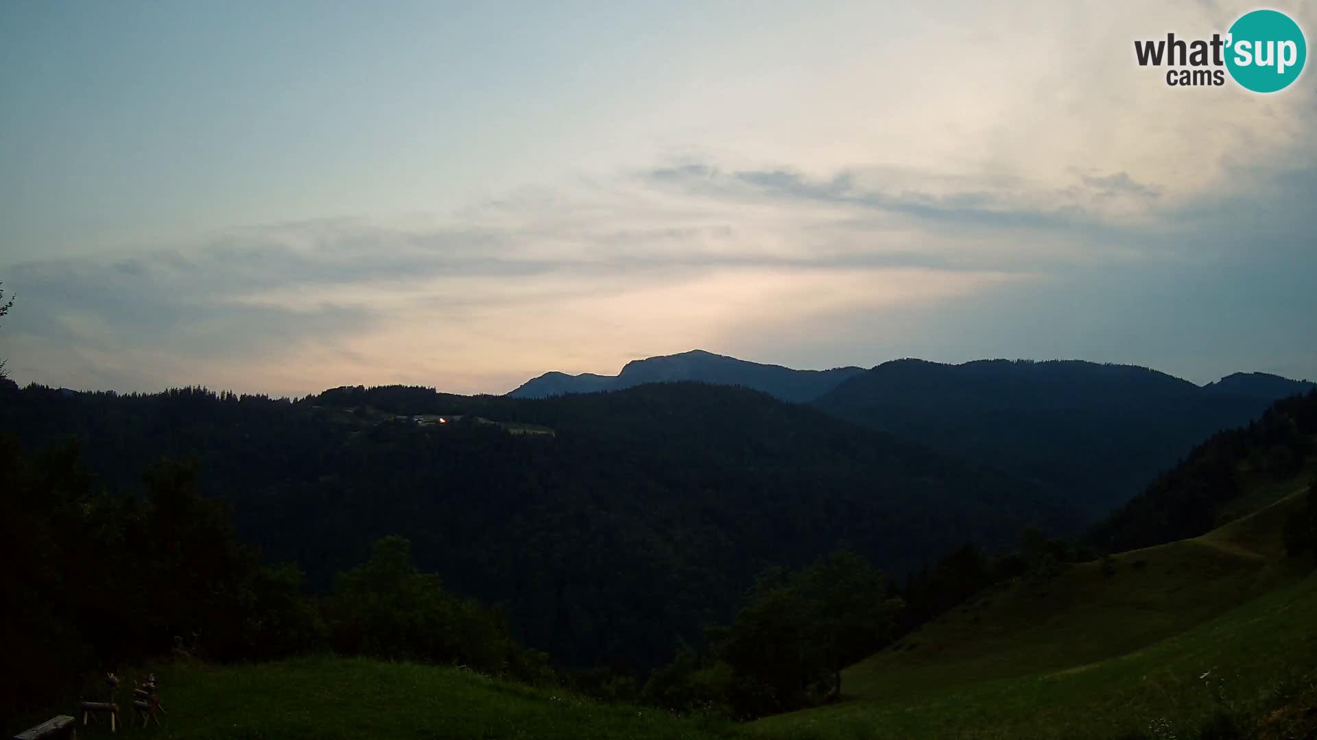 Webcam Brunarica Dražgoše – Liveblick auf Ratitovec (1666 m)