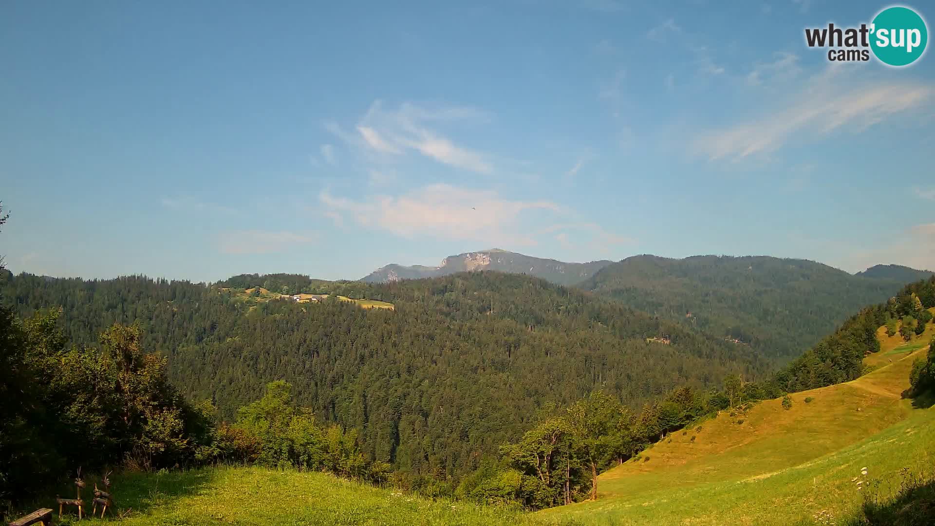 Webcam Brunarica Dražgoše – Live View of Ratitovec (1666 m)