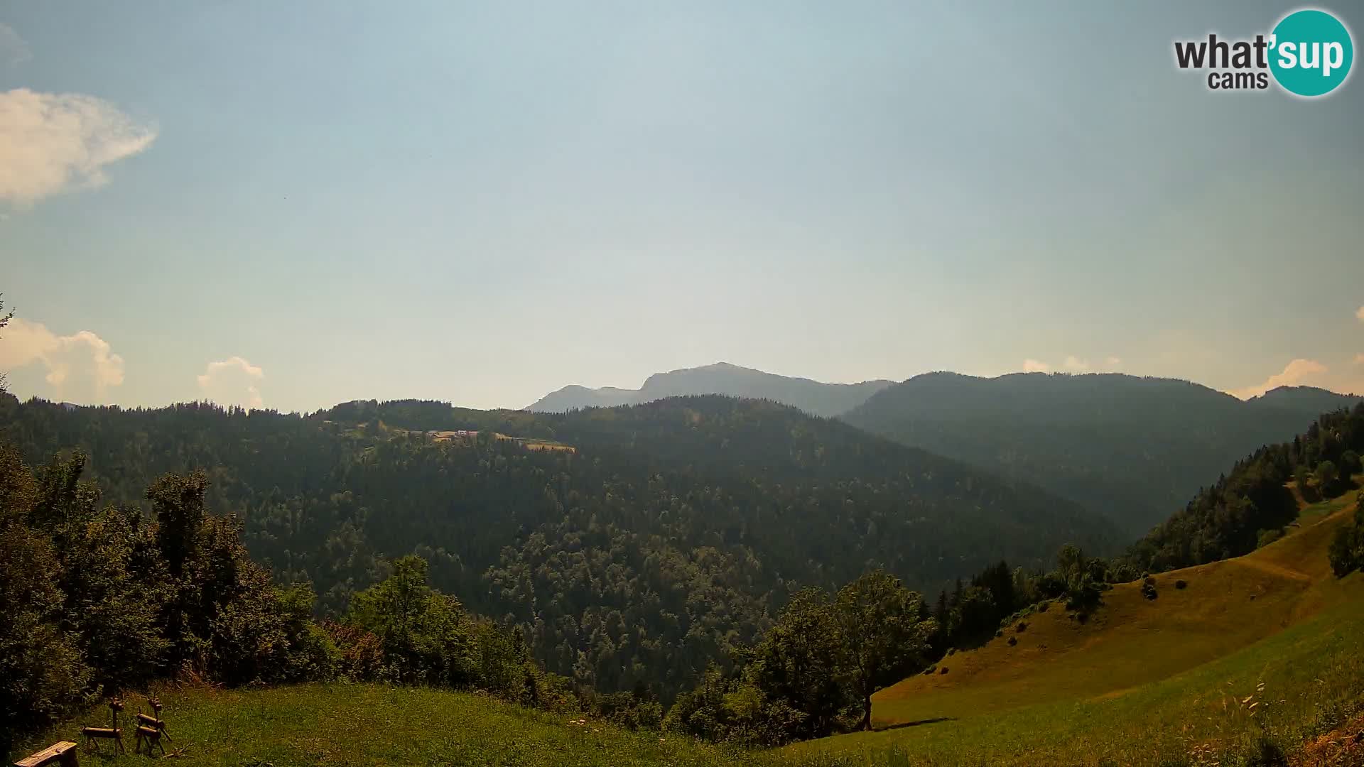 Webcam Brunarica Dražgoše – Live View of Ratitovec (1666 m)