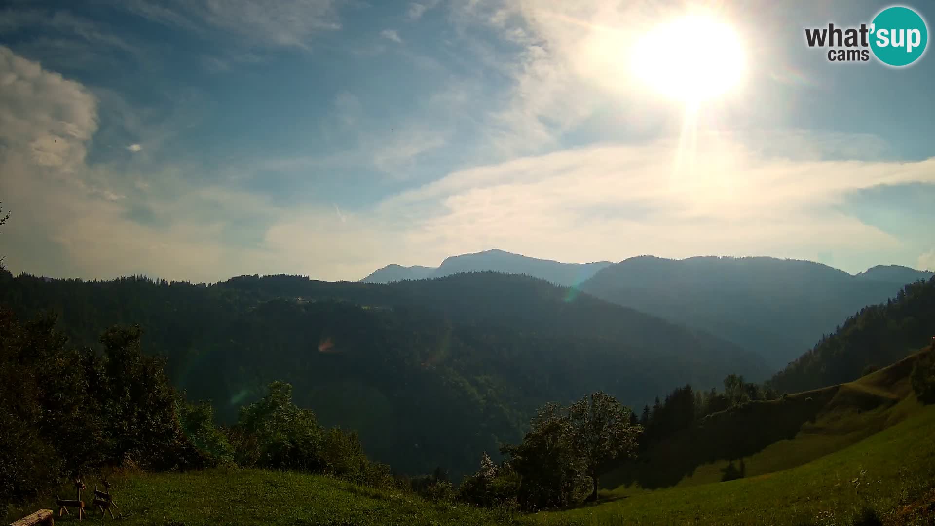 Webcam Brunarica Dražgoše – Live View of Ratitovec (1666 m)