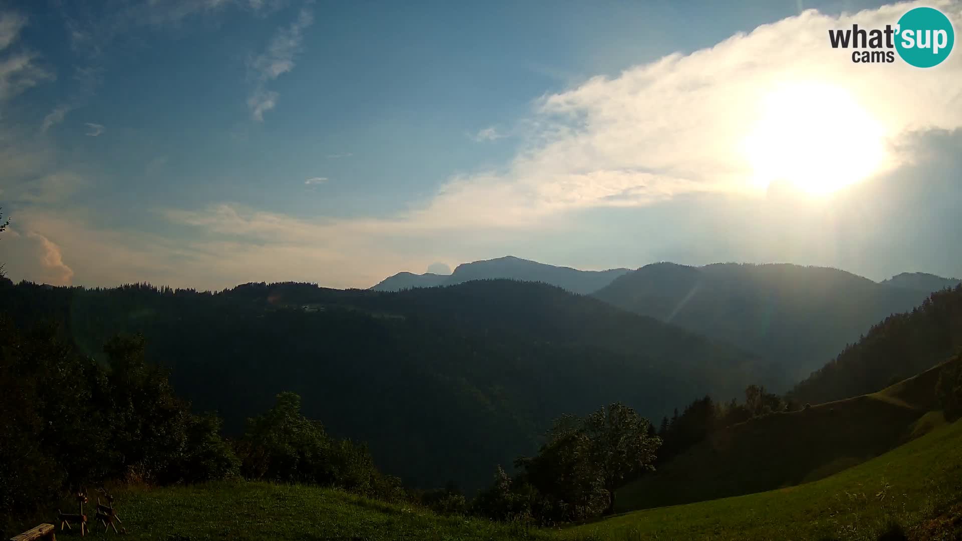Webcam Brunarica Dražgoše – Live View of Ratitovec (1666 m)