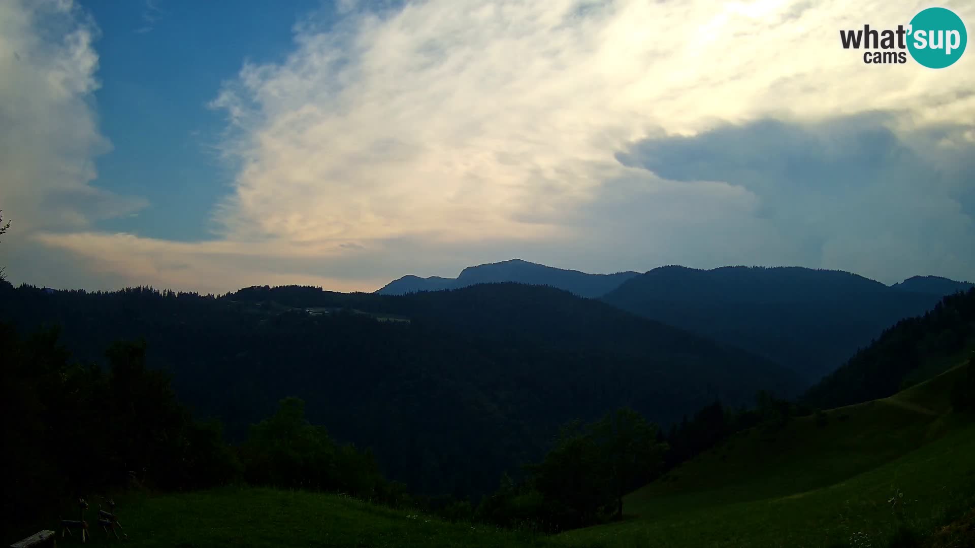 Webcam Brunarica Dražgoše – Live View of Ratitovec (1666 m)