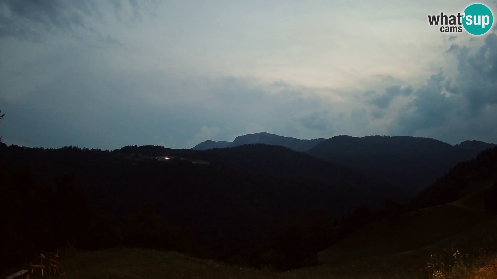 Webcam Brunarica Dražgoše – Live View of Ratitovec (1666 m)