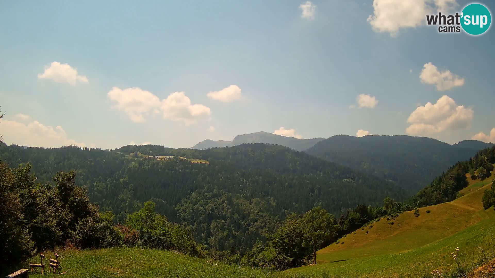 Webcam Brunarica Dražgoše – Liveblick auf Ratitovec (1666 m)