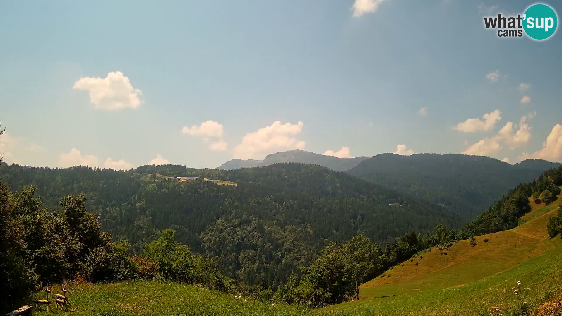 Webcam Brunarica Dražgoše – Vista live sul Ratitovec (1666 m)