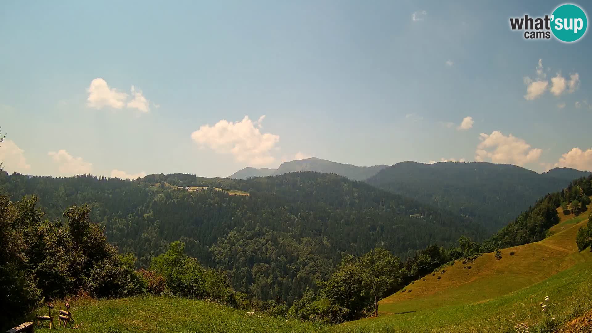 Webcam Brunarica Dražgoše – Live View of Ratitovec (1666 m)
