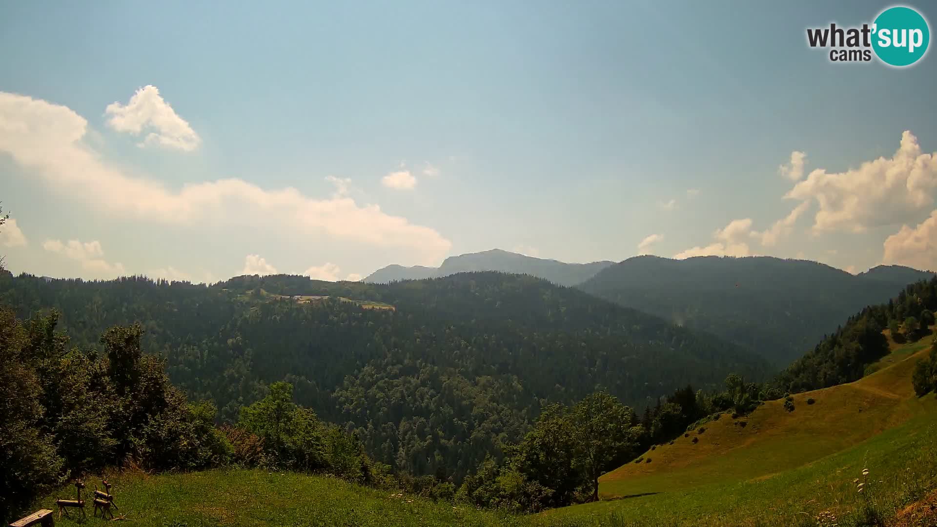 Webcam Brunarica Dražgoše – Live View of Ratitovec (1666 m)