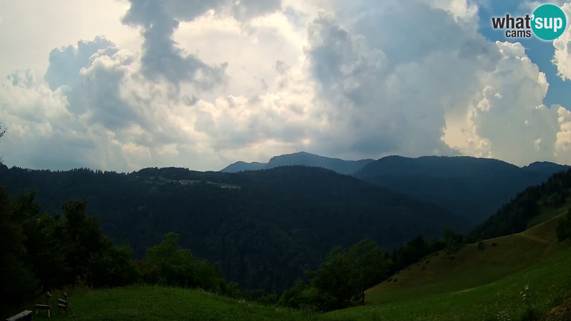 Webcam Brunarica Dražgoše – Live View of Ratitovec (1666 m)
