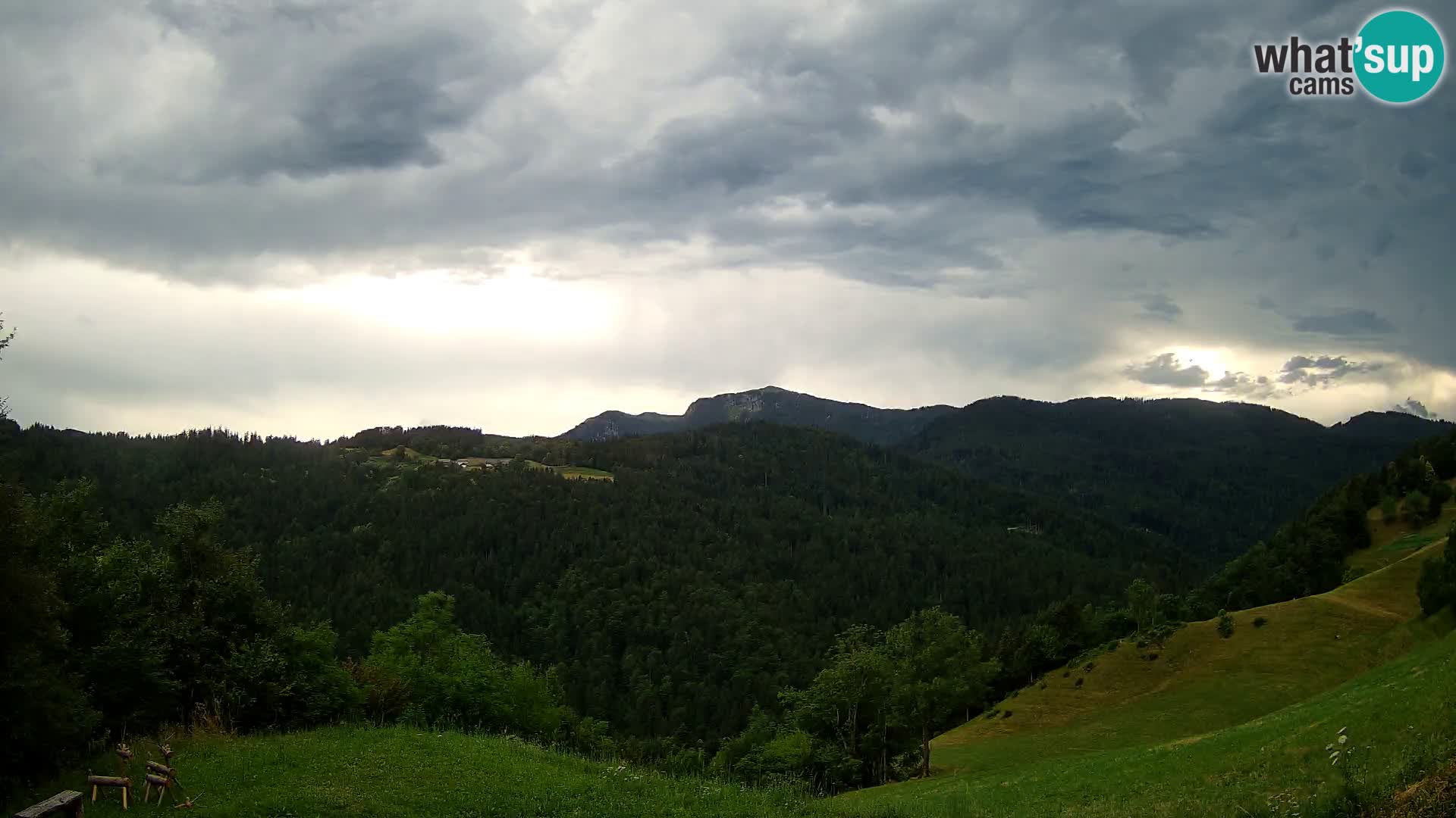 Web kamera Brunarica Dražgoše – Pogled uživo na Ratitovec (1666 m)