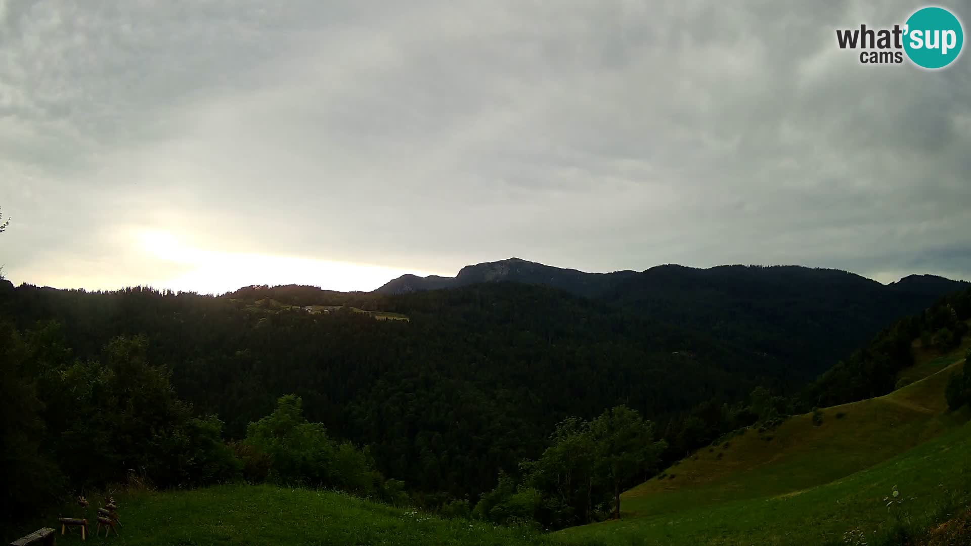 Webcam Brunarica Dražgoše – Live View of Ratitovec (1666 m)