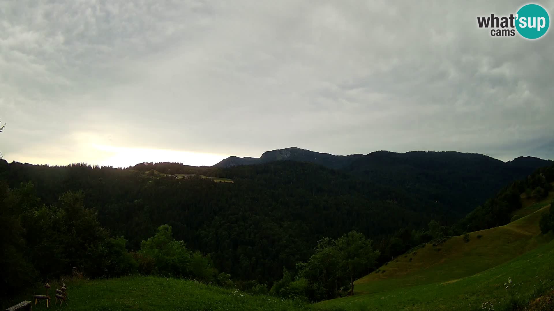 Web kamera Brunarica Dražgoše – Pogled uživo na Ratitovec (1666 m)