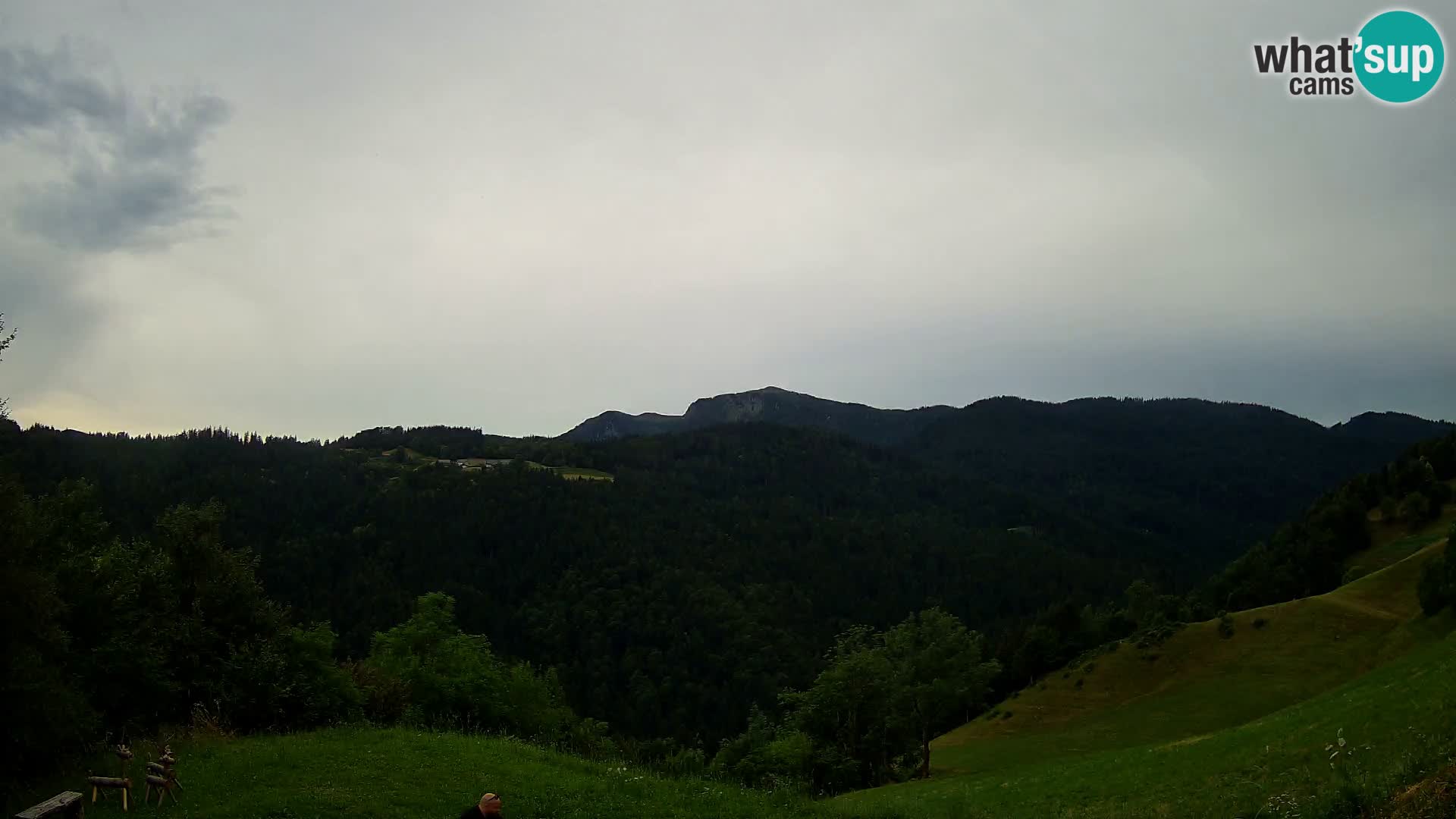 Webcam Brunarica Dražgoše – Live View of Ratitovec (1666 m)