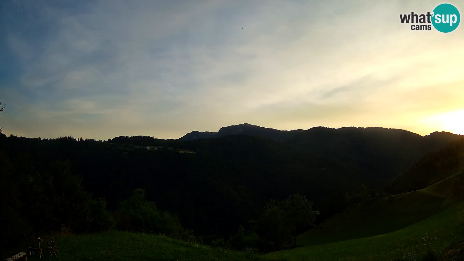 Spletna kamera Brunarica Dražgoše – Pogled v živo na Ratitovec (1666 m)