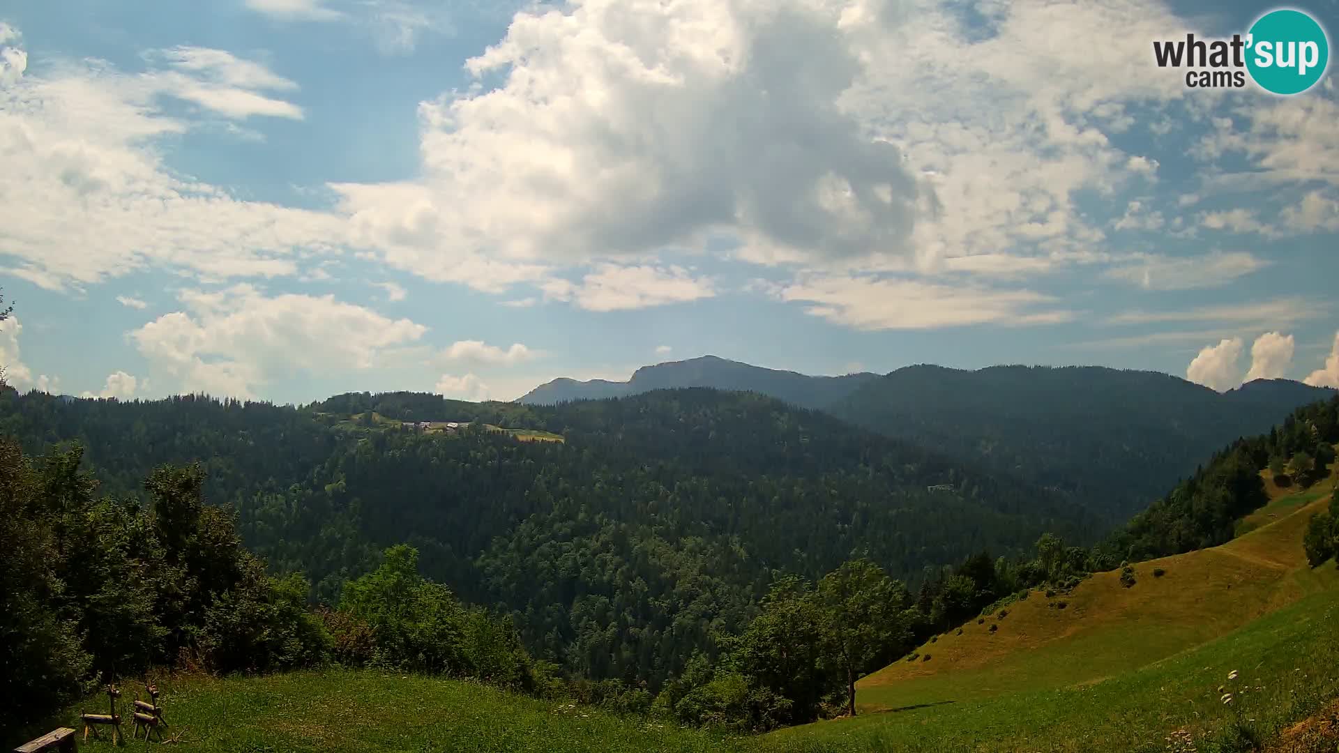 Webcam Brunarica Dražgoše – Liveblick auf Ratitovec (1666 m)