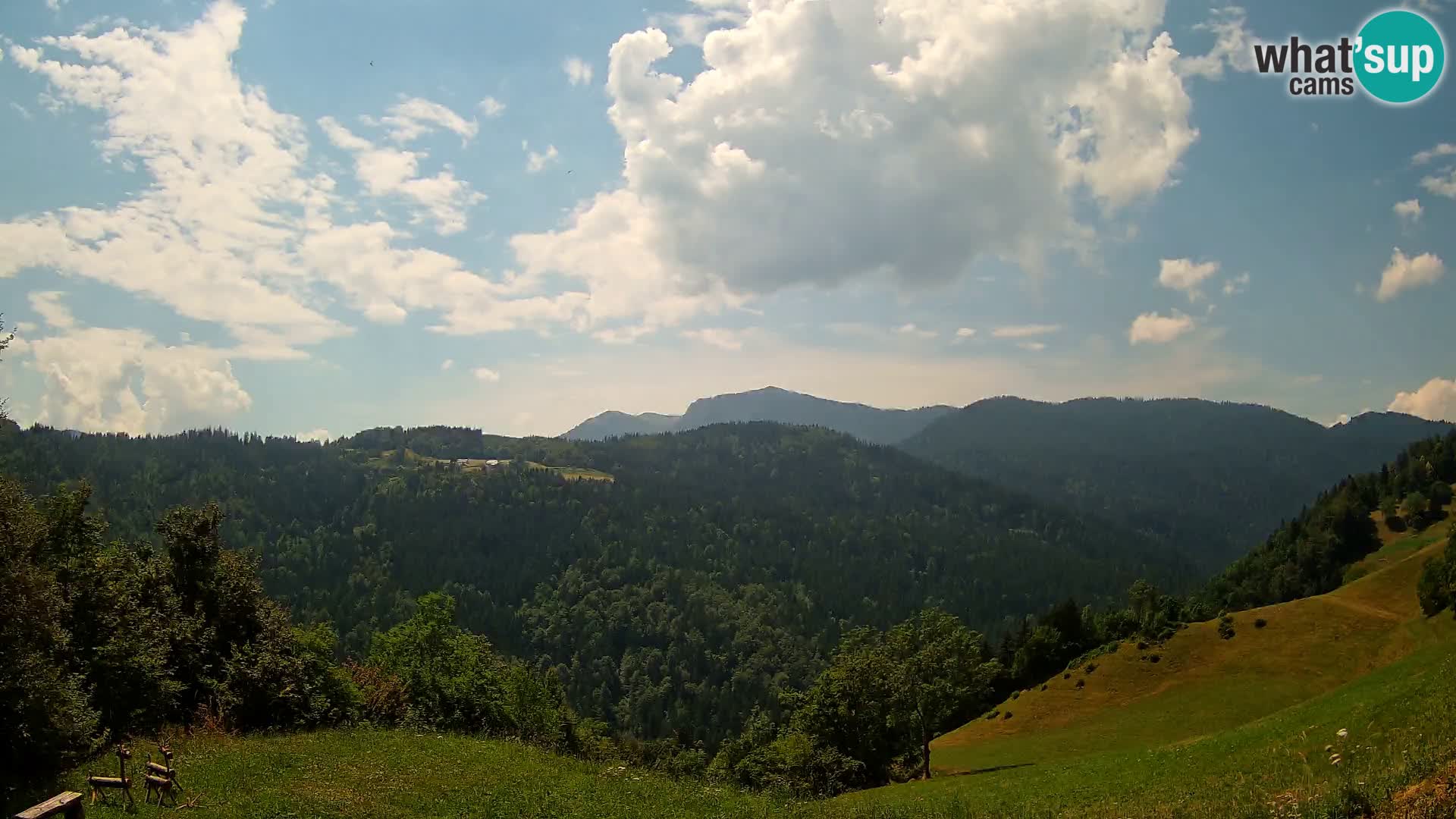 Webcam Brunarica Dražgoše – Liveblick auf Ratitovec (1666 m)