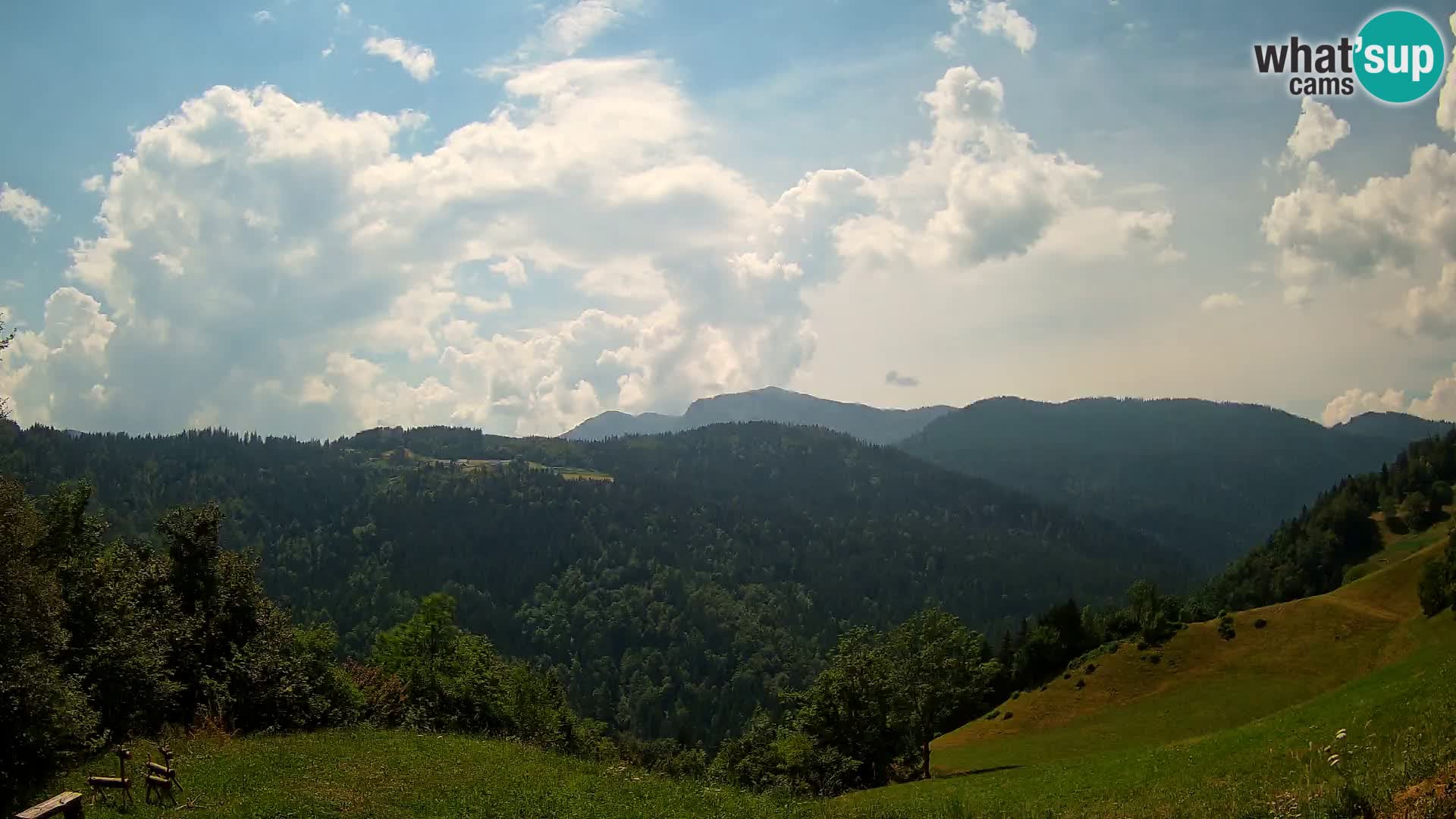 Webcam Brunarica Dražgoše – Vista live sul Ratitovec (1666 m)