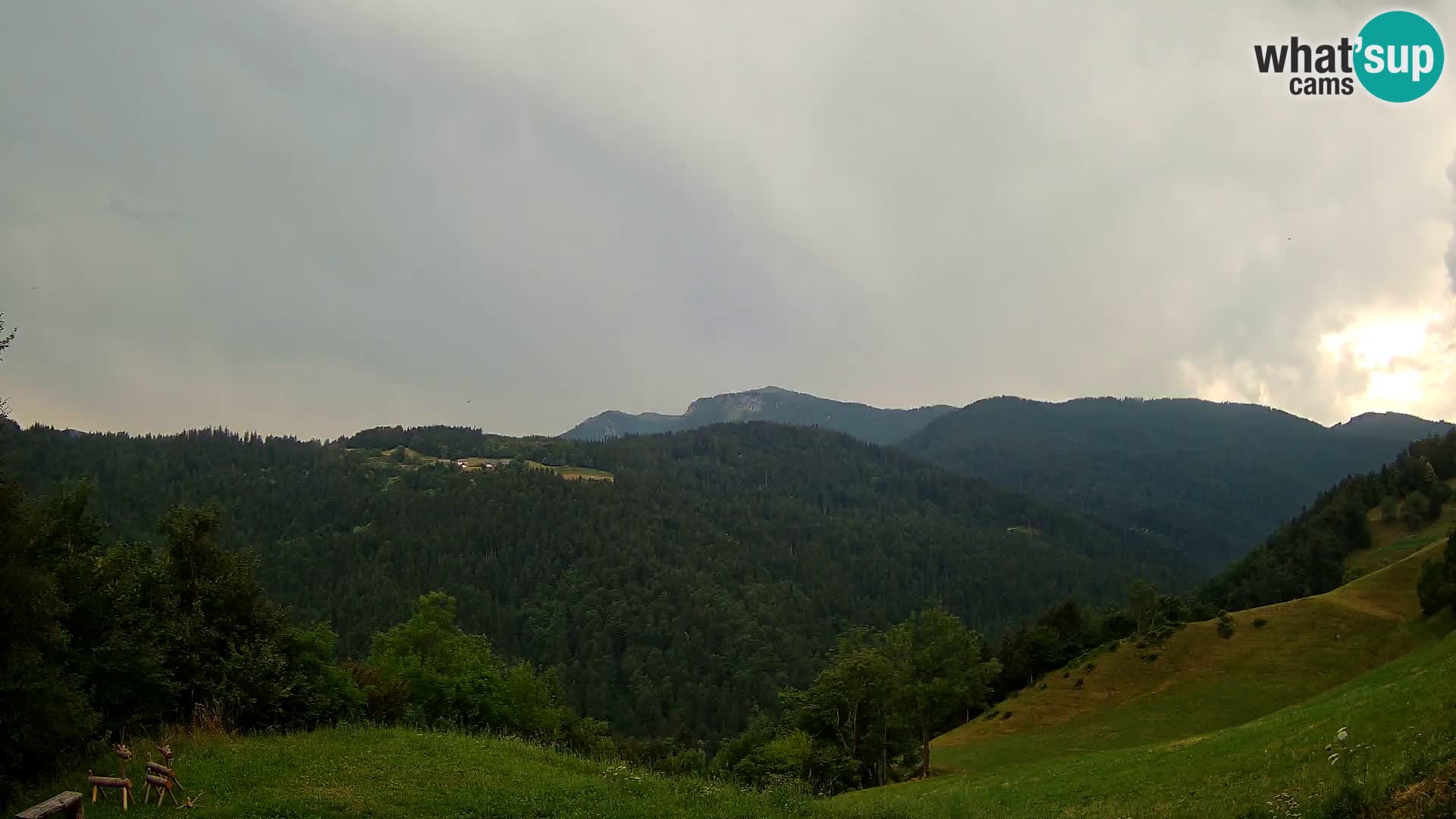Webcam Brunarica Dražgoše – Live View of Ratitovec (1666 m)